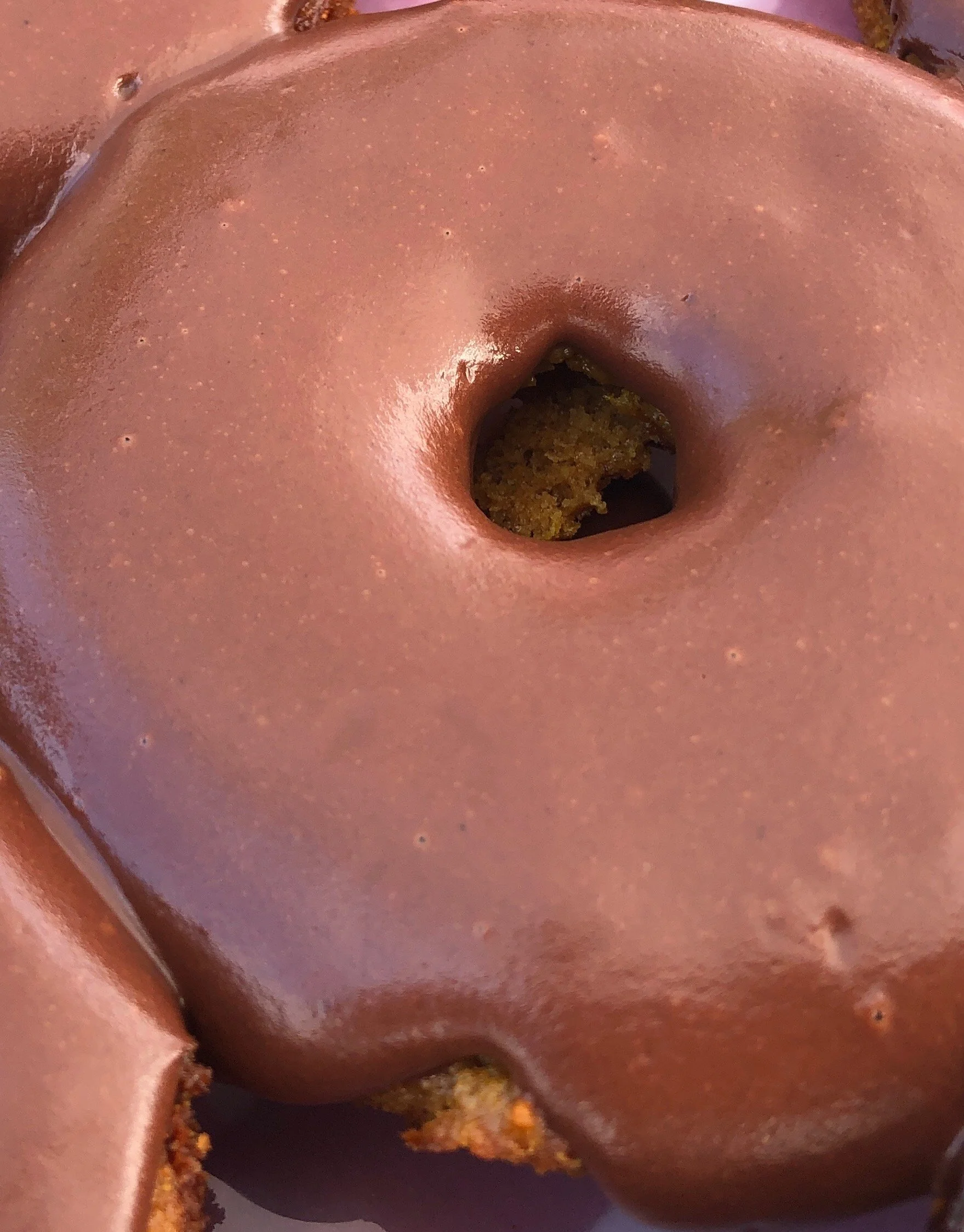 pumpkin chocolate ganache donut
