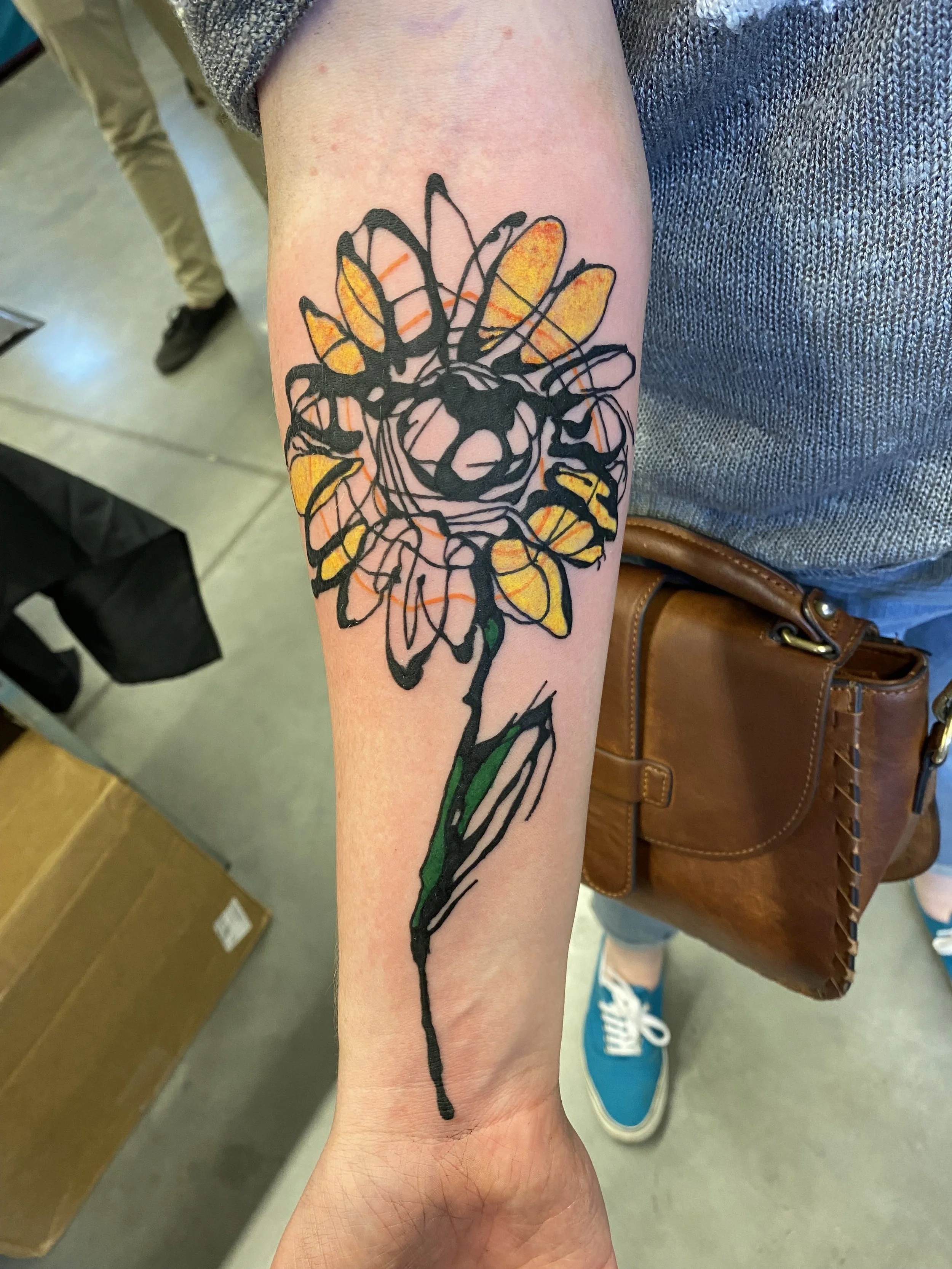 sunflower forearm tattoo Keith Cromie
