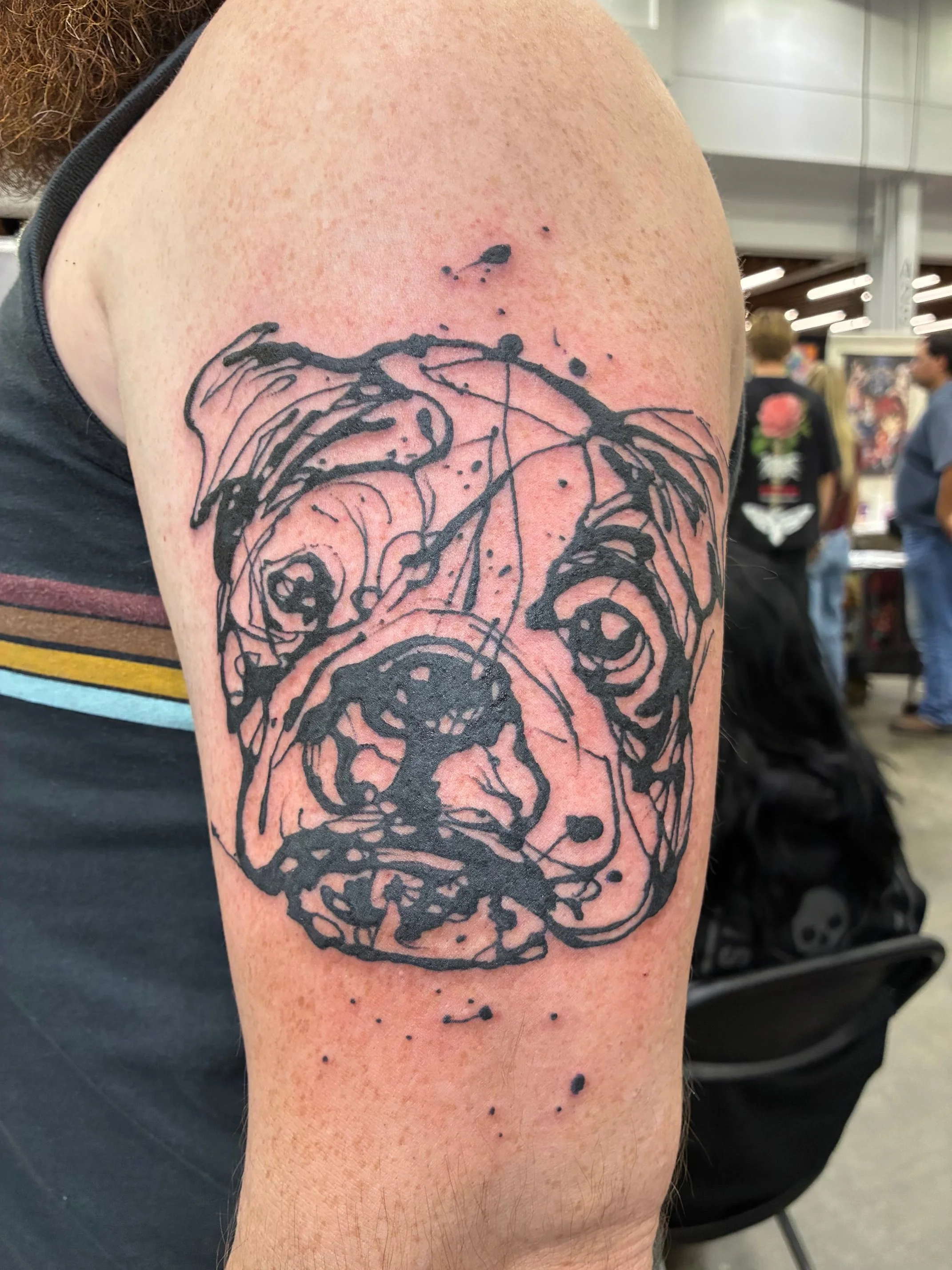 bulldog male arm tattoo Keith Cromie
