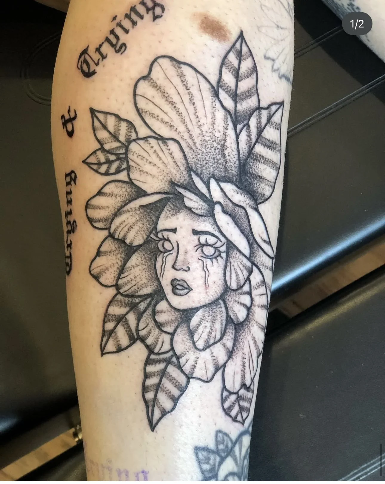 Blackwork tattoo small tattoo for women Jocelyn Groff