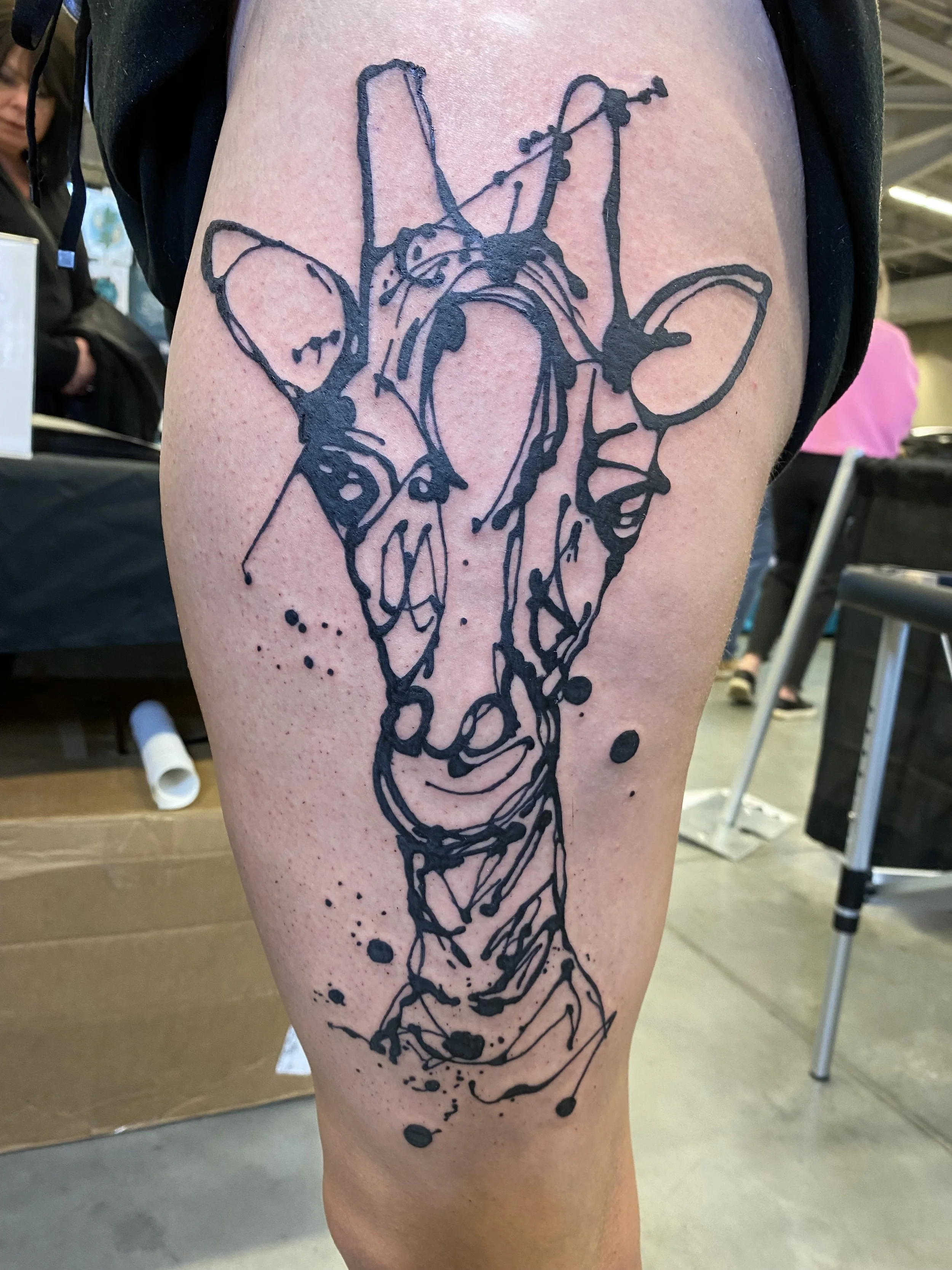 giraffe leg ink keith Cromie
