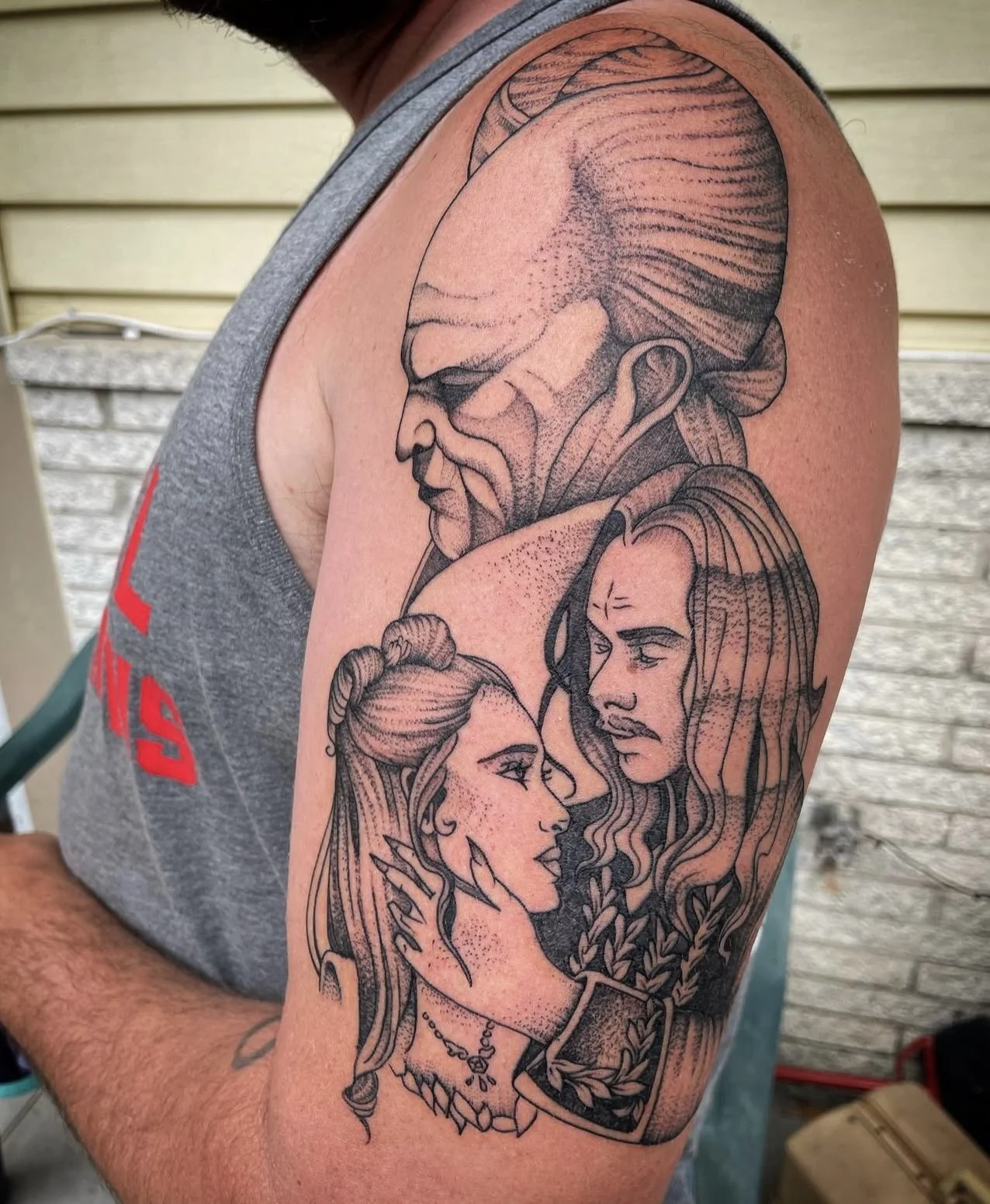 Horror movie tattoo by female tattoo artist in Rensselaer New York