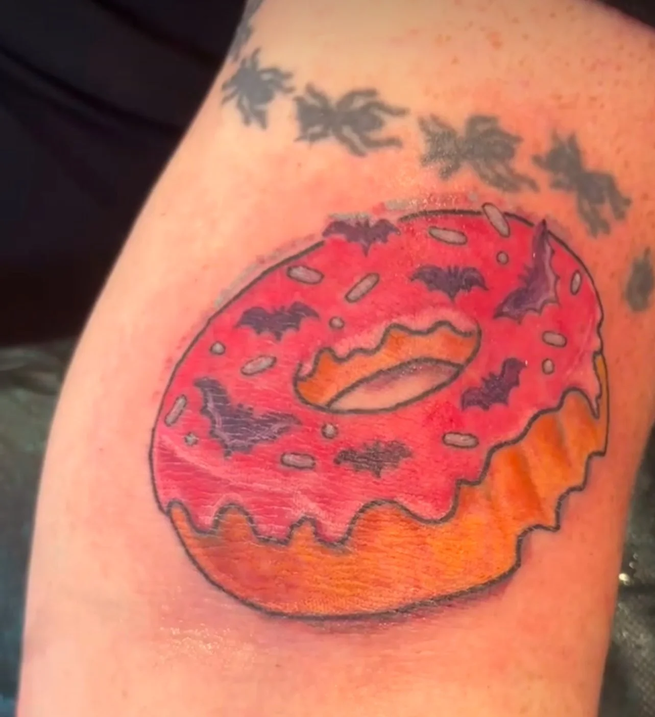 Halloween bat donut Tattoo near me Albany New York