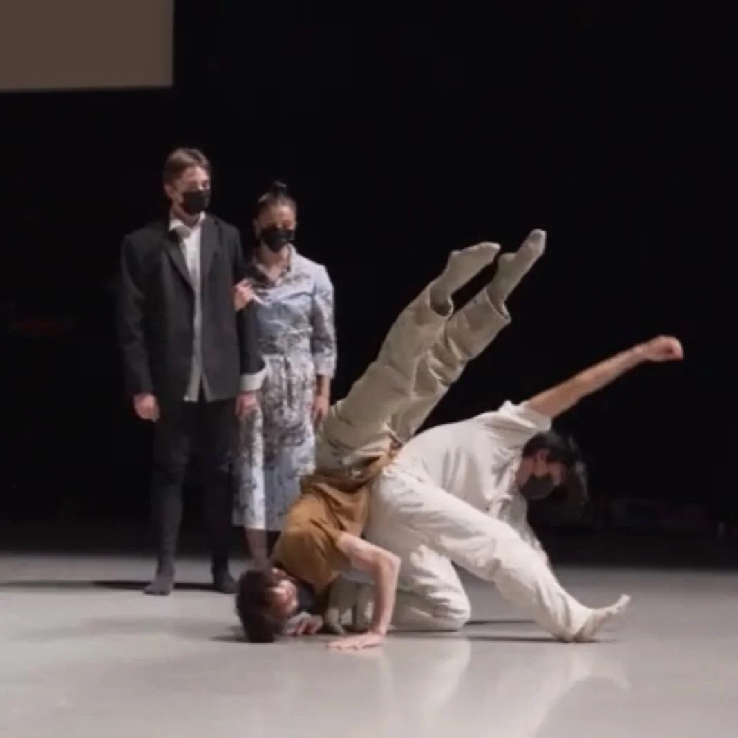 Dancers Marcel Cavillere, William Okijima, Jenna Meilman, Ryan Vyskocil