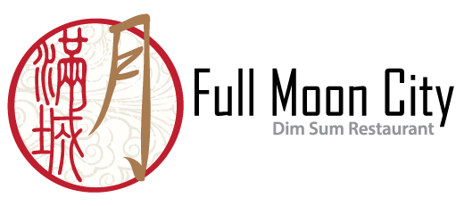 Logo van Dim Sum Restaurant met Chinese karakters en de naam in het Engels.
