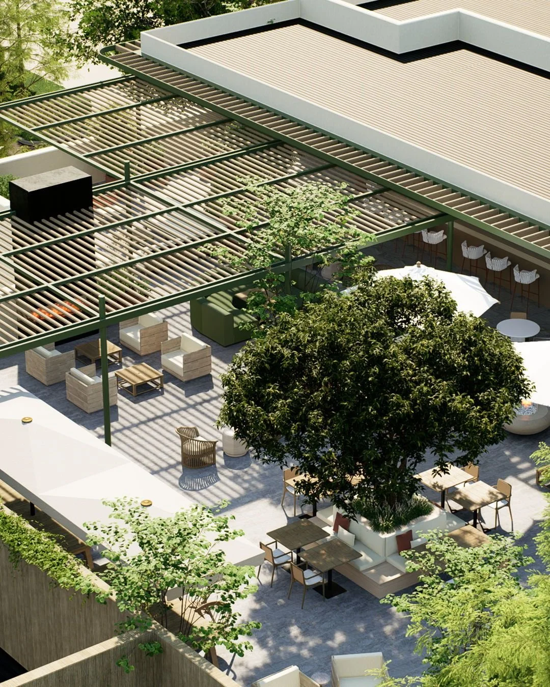 We are thrilled to share a fist look at our latest project: @55seventyhouston,  a private member's club curated for those who appreciate exceptional food, wine, and community. 

Outdoor Practice leaned into the community aspect by designing outdoor s