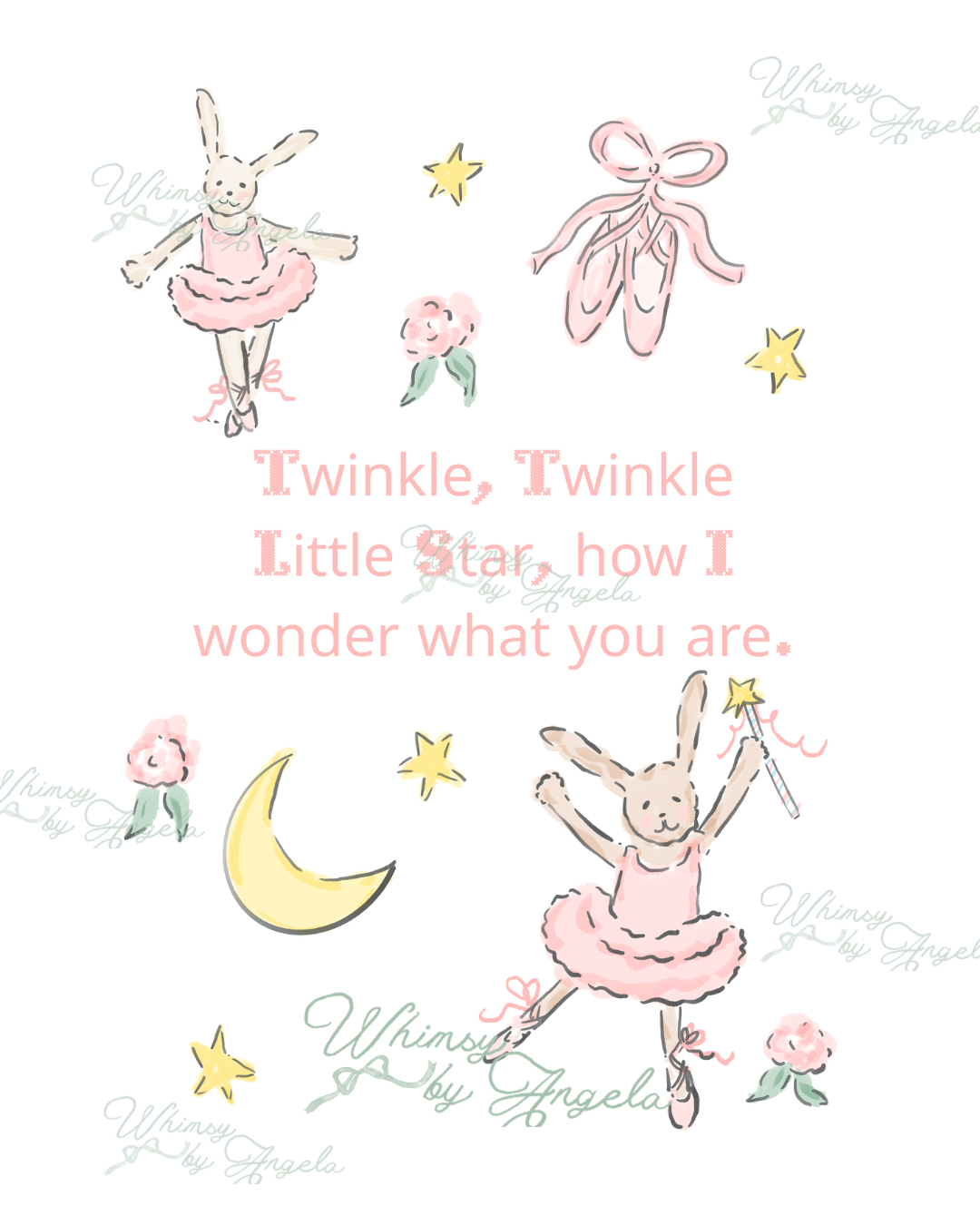 Twinkle Twinkle Ballerina- Print Ready Wall Art