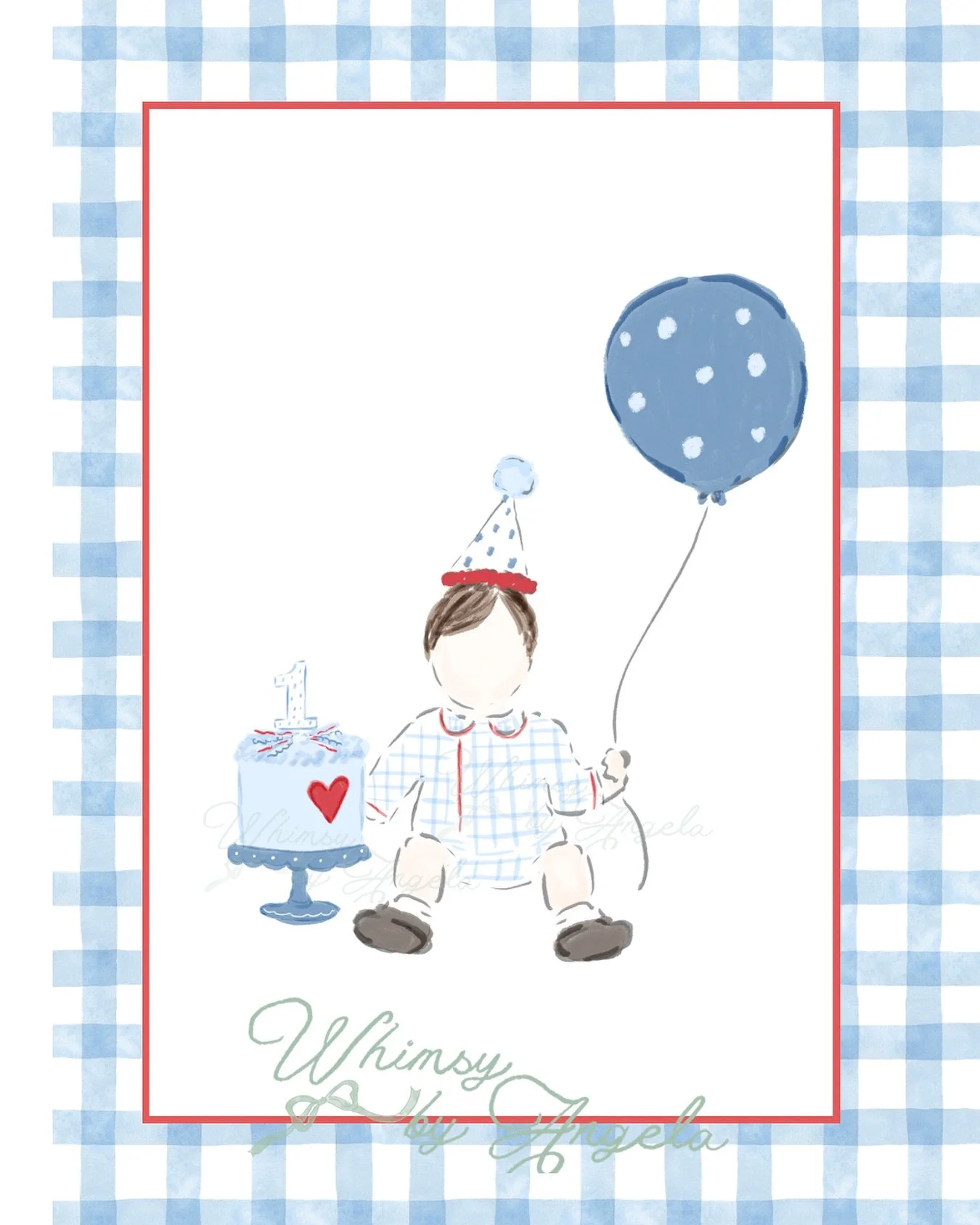 So loved creating a custom illustration to celebrate precious Jack&rsquo;s first birthday 🩵💗💘 Since he&rsquo;s a close Valentine&rsquo;s Day baby, we embraced all the sweet reds and blues. Happy birthday, Jack! 🎂🥹