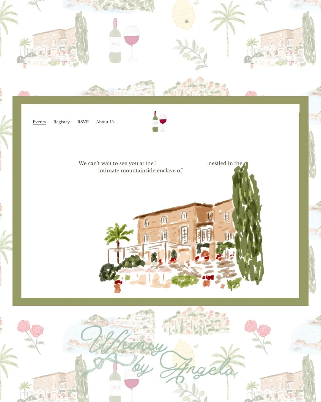 A peek at the sweetest custom wedding website - thoughtfully designed, beautifully detailed, and ready to welcome guests in style. 🤍