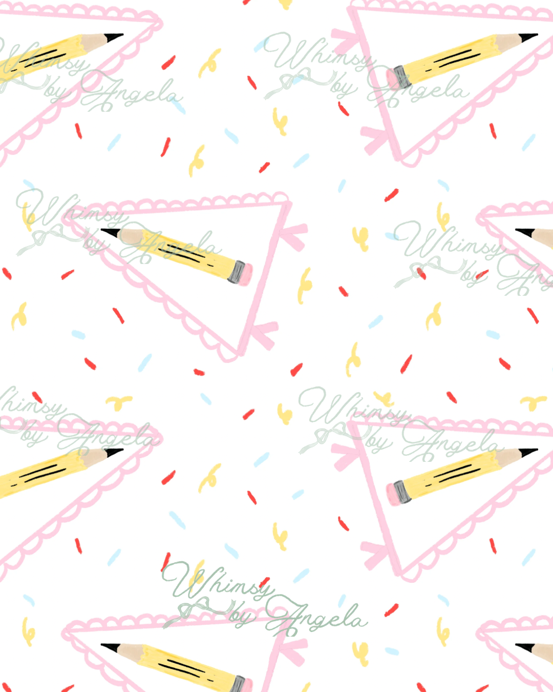 Party Pencil Pennants in Pink