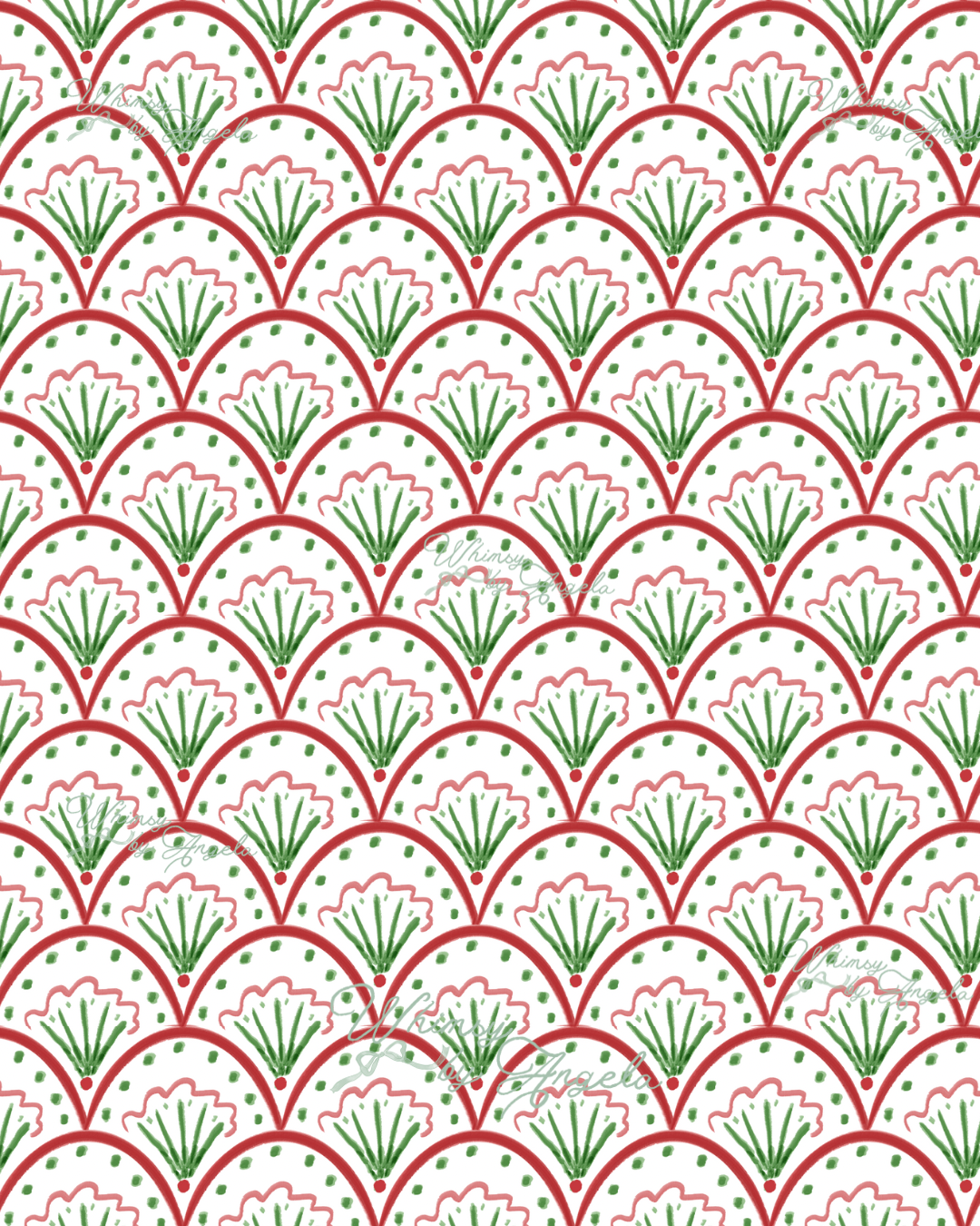 The Holiday Fan Seamless Pattern