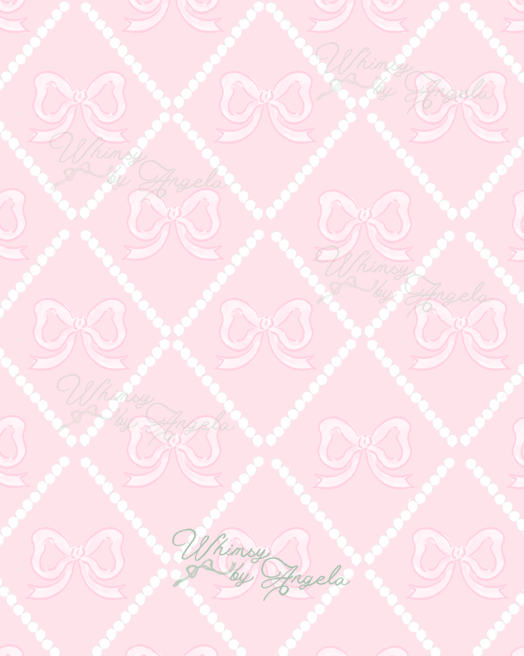 Pink Pearls and Bows Pattern