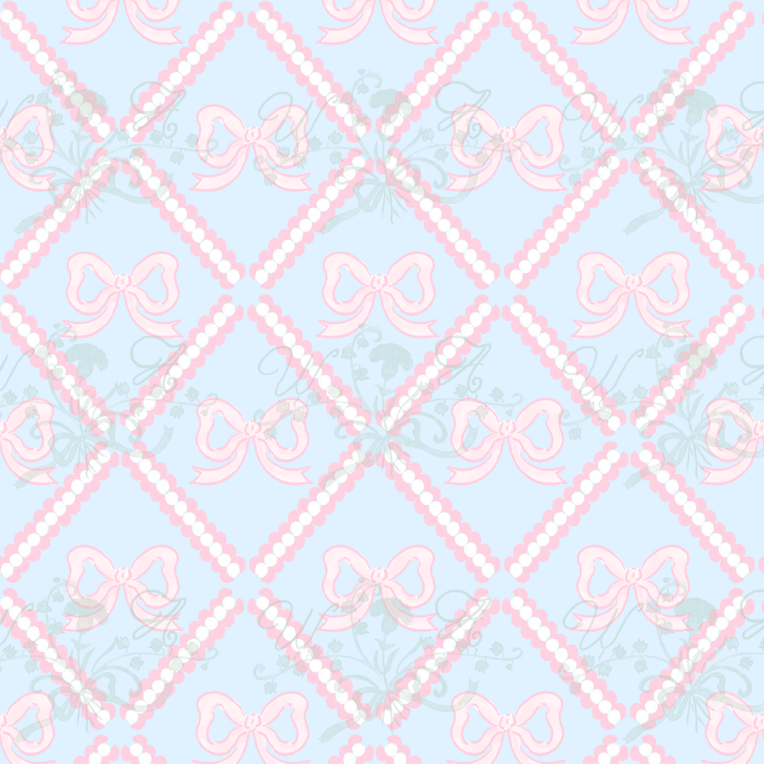 Pearls, Bows and Scallops - Seamless Pattern