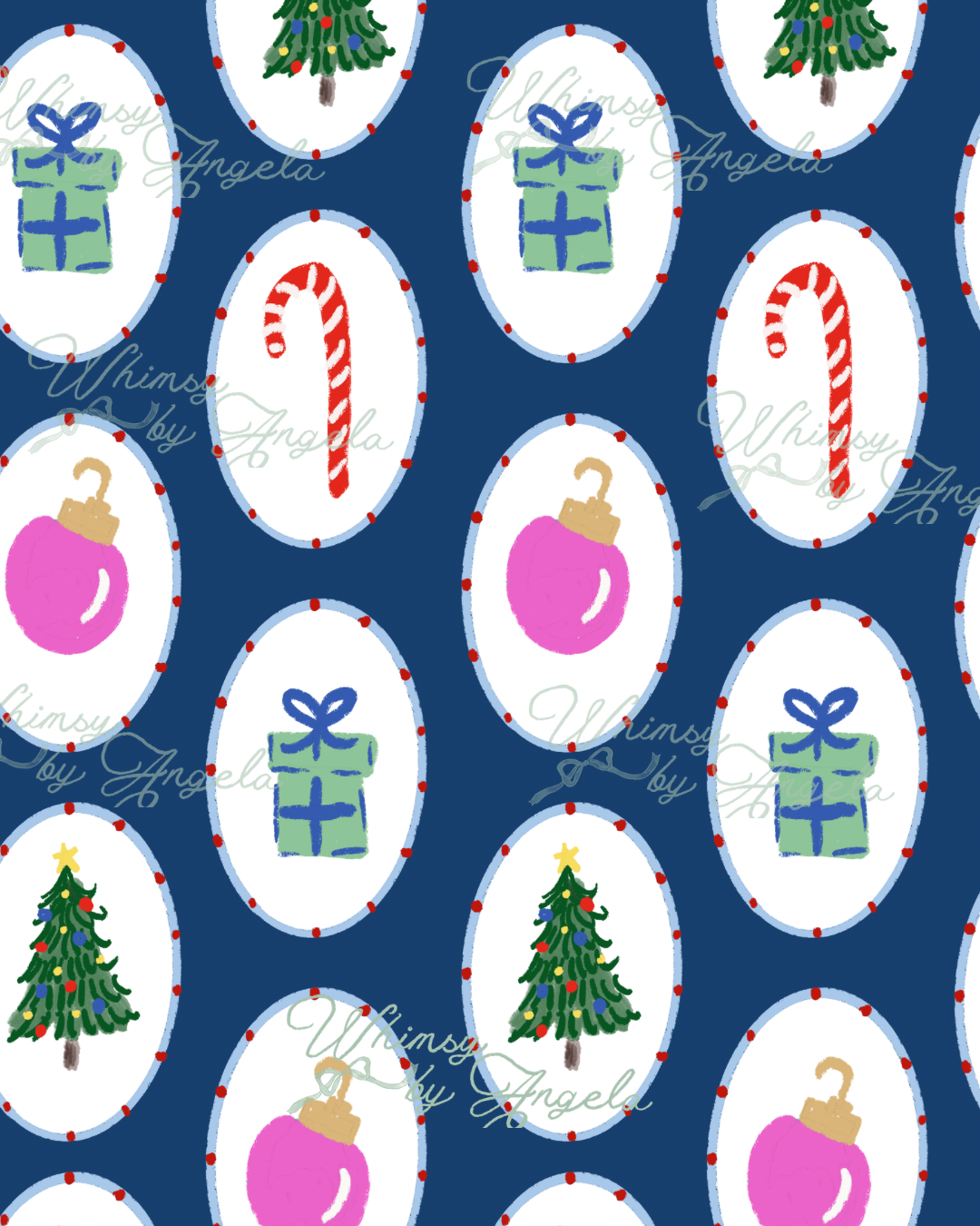Christmas Gifting in Navy (Also available in White if requested)