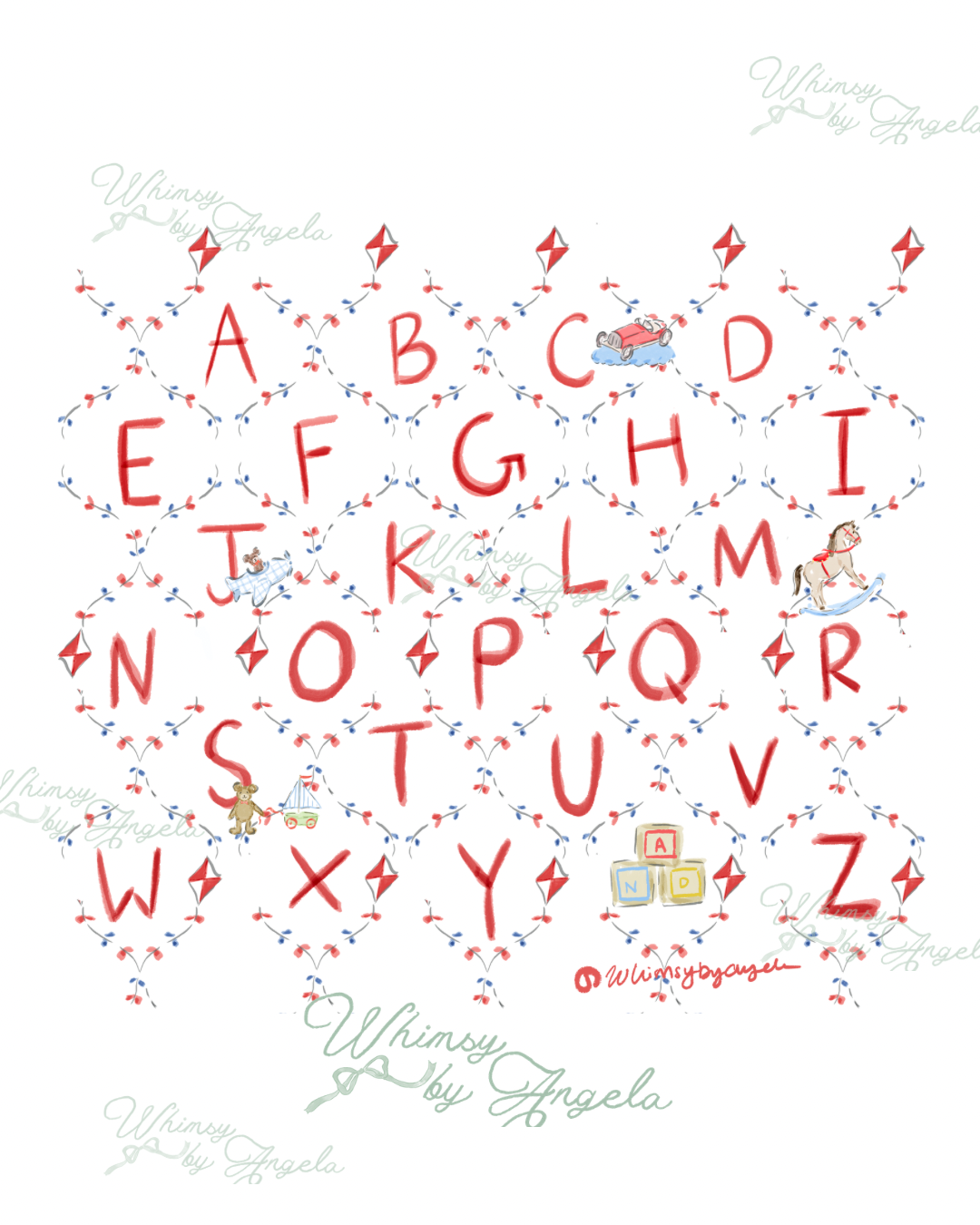 Kites ABCs - Print Ready Wall Art
