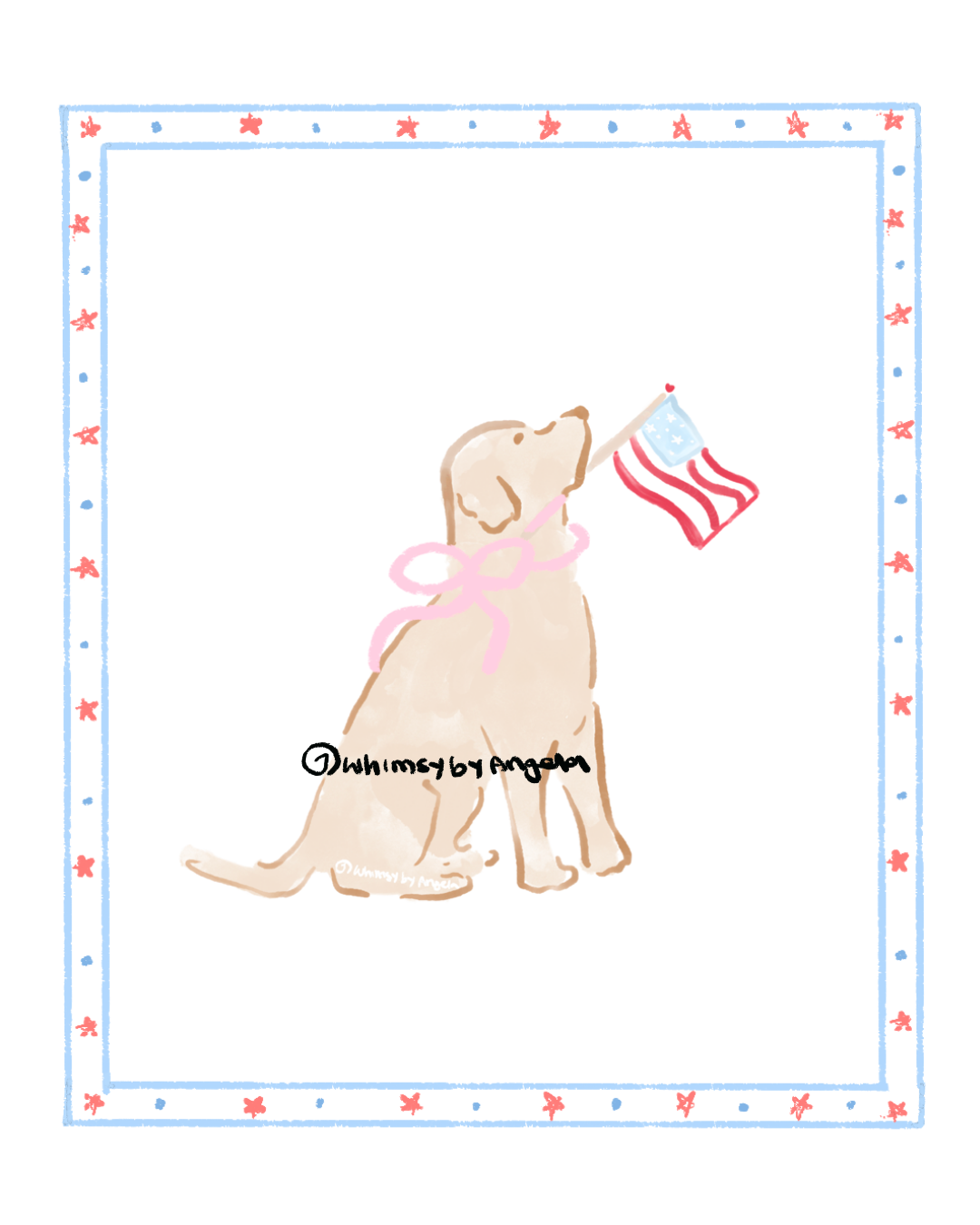 Patriotic Pup Pink