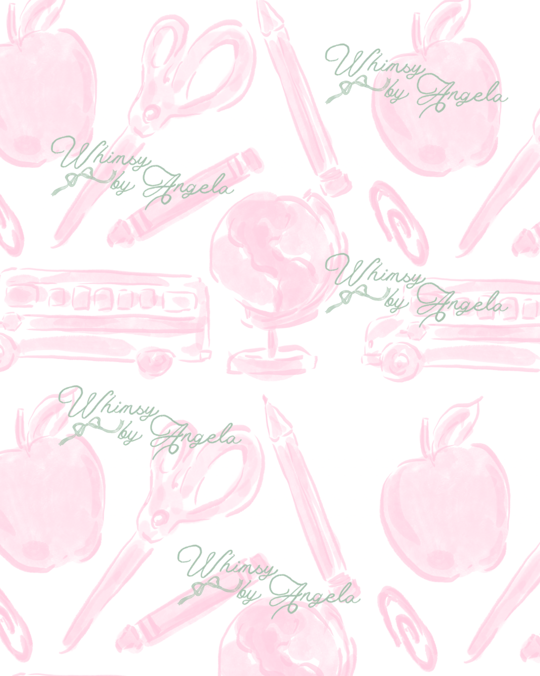 Back to School Toile in Pink