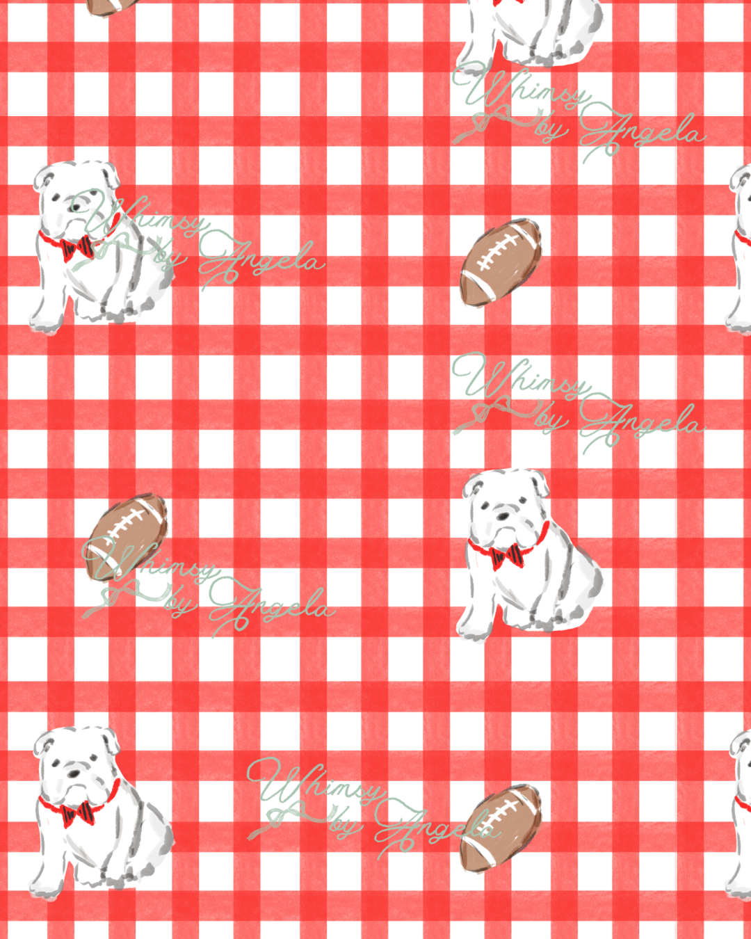 Dog Bow tie Red Gingham