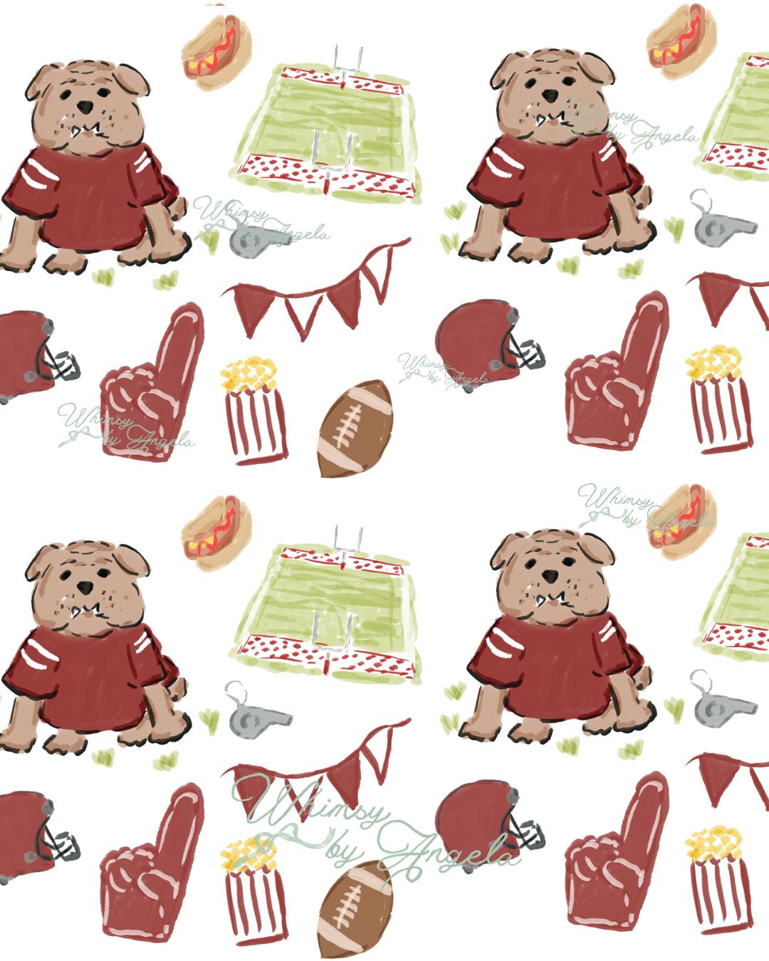 Burgandy Bull Dogs - Exclusive until May 2027