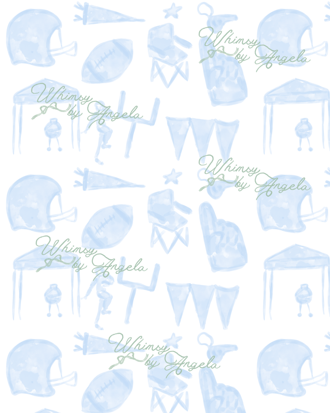 Football Toile Blue