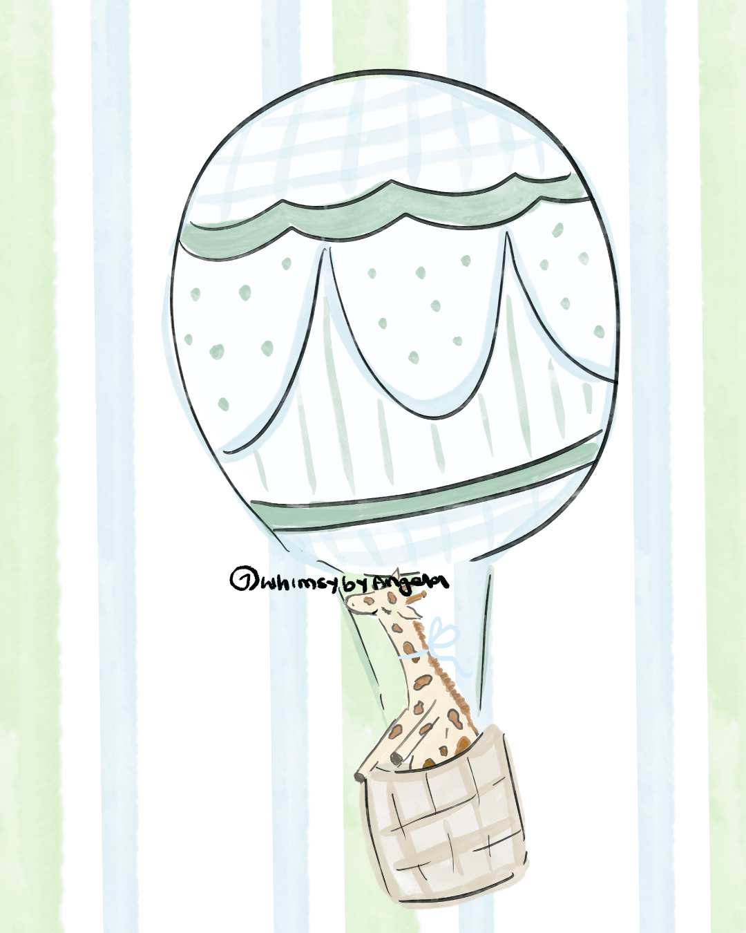 Hot  Air Balloon Giraffe 