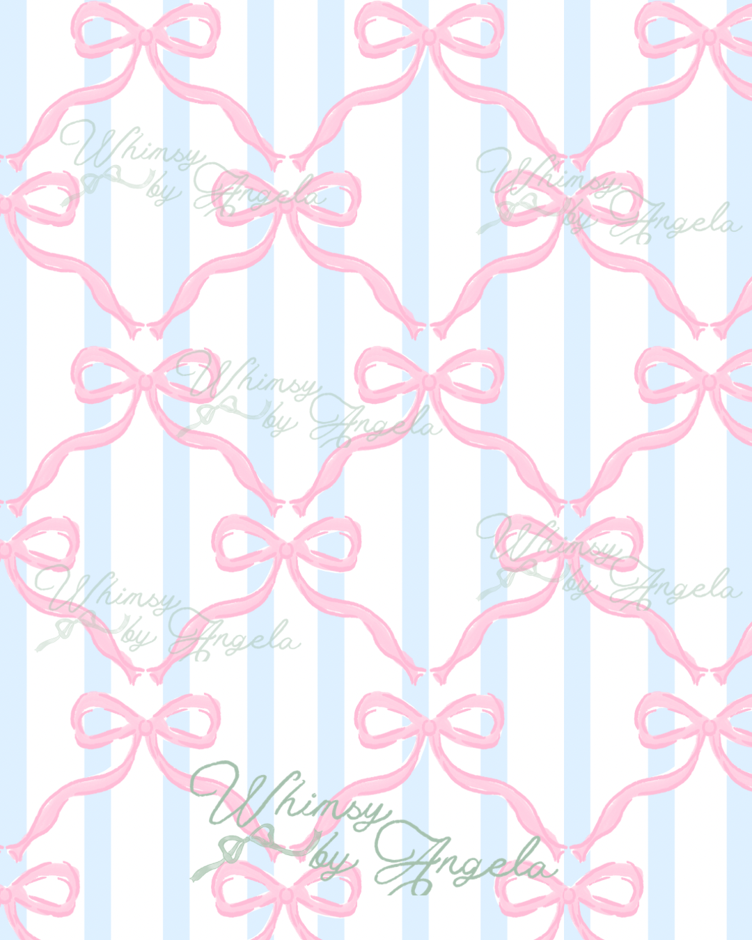 Pink Bows and Blue Stripes