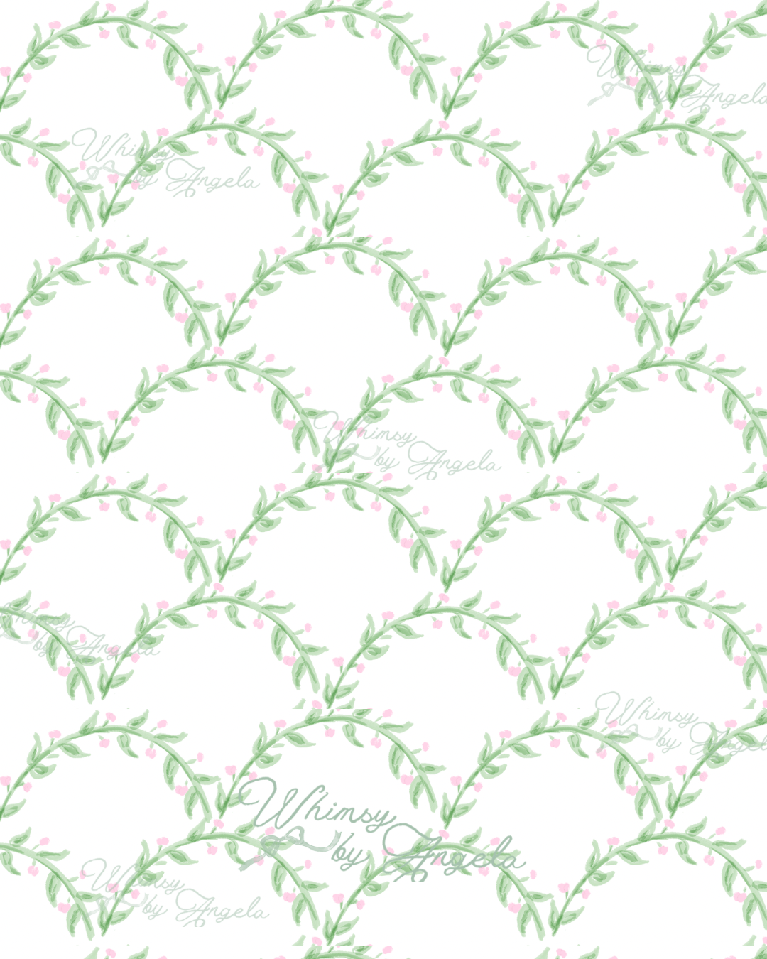 Pink Florals and Vines