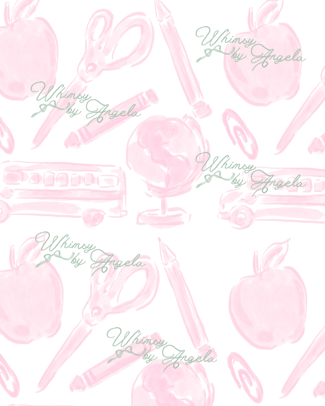 Schoolhouse Toile Pink