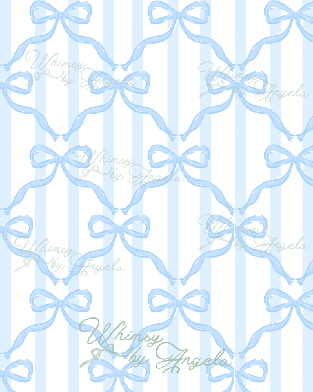 Blue Bows and Blue Stripes