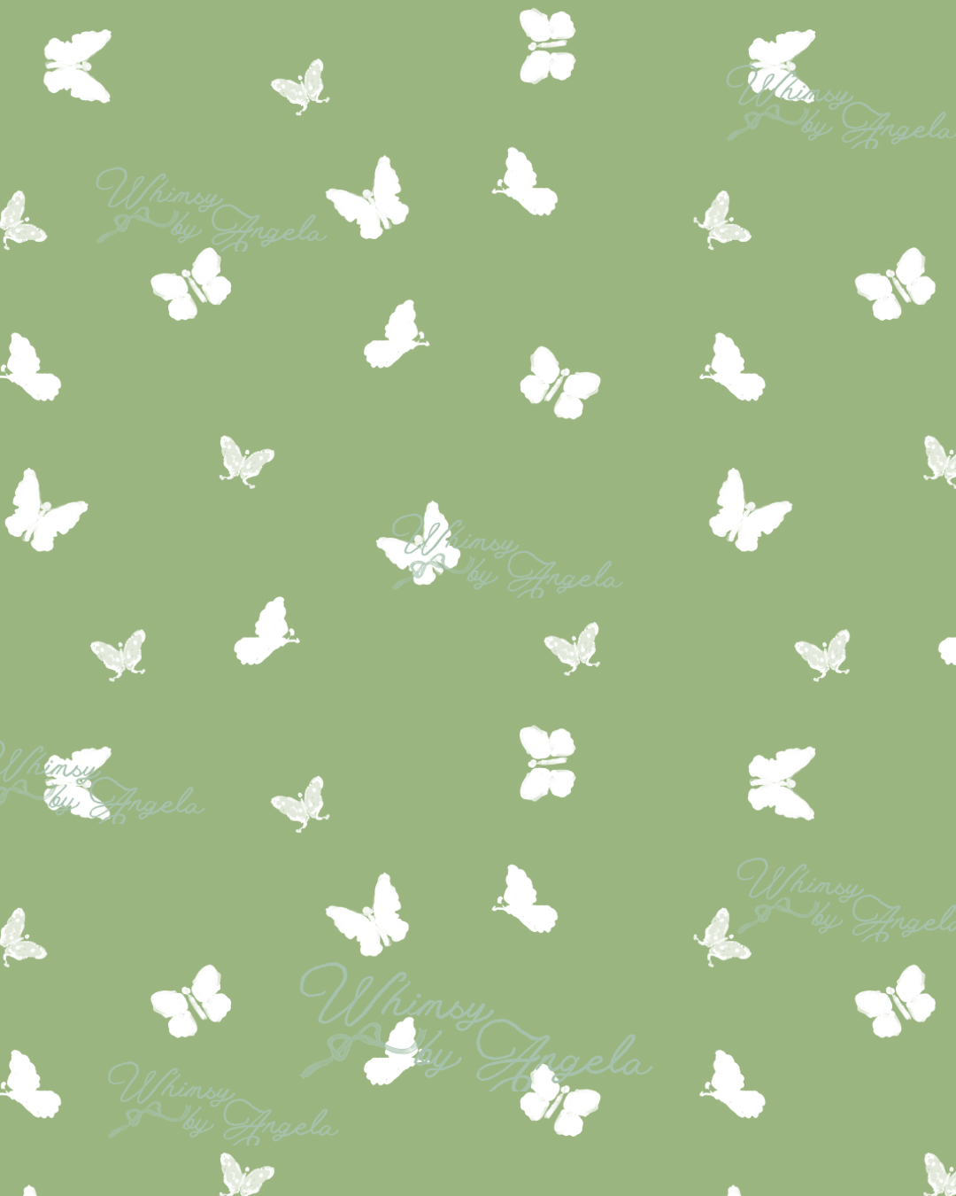 Emyrson’s Butterflies in Green and White