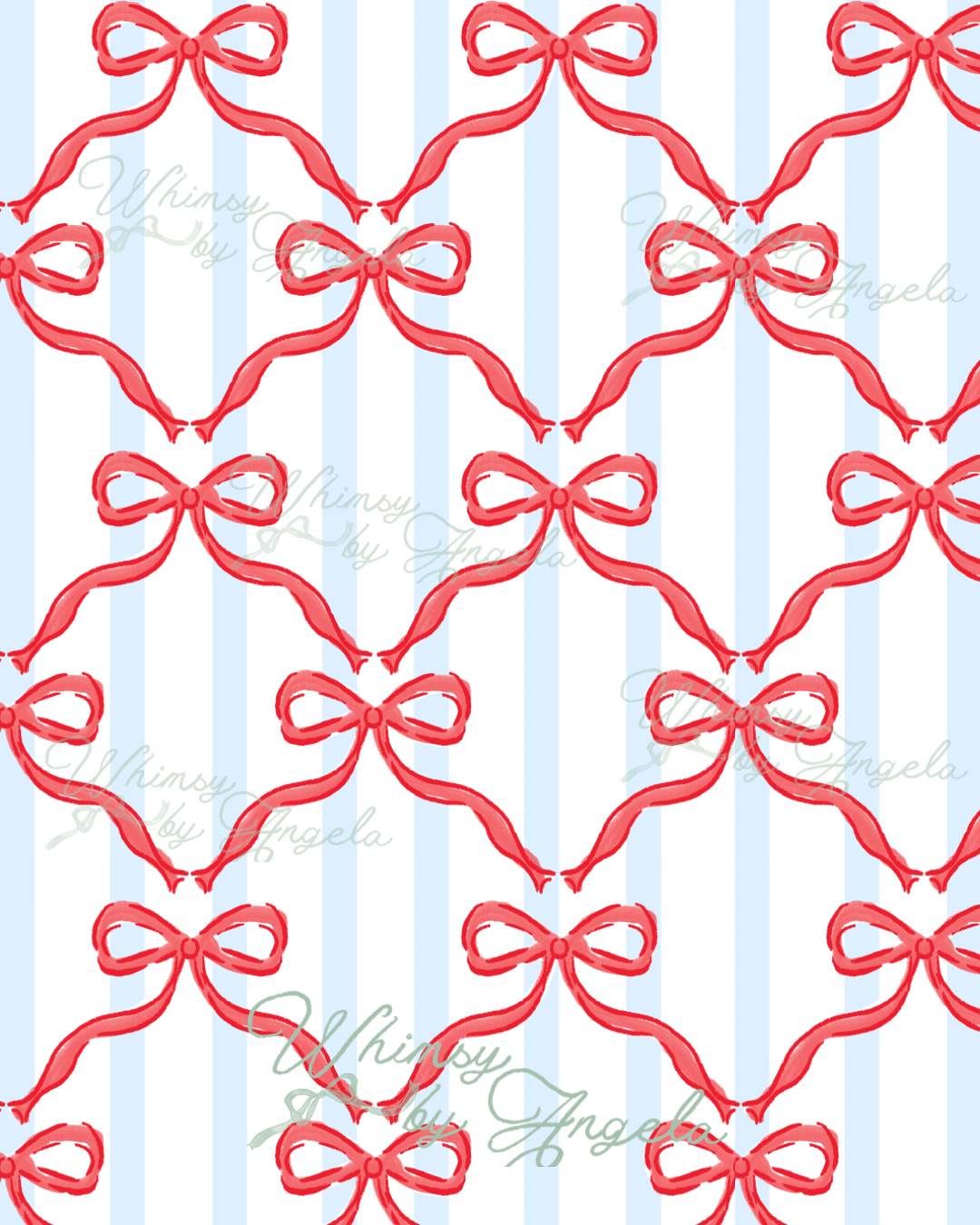 Red Bows and Blue Stripes