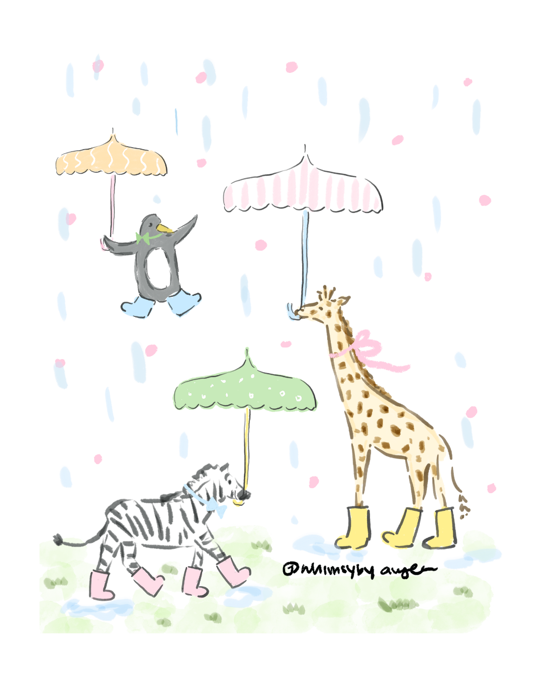 Rainy Boots and Umbrellas