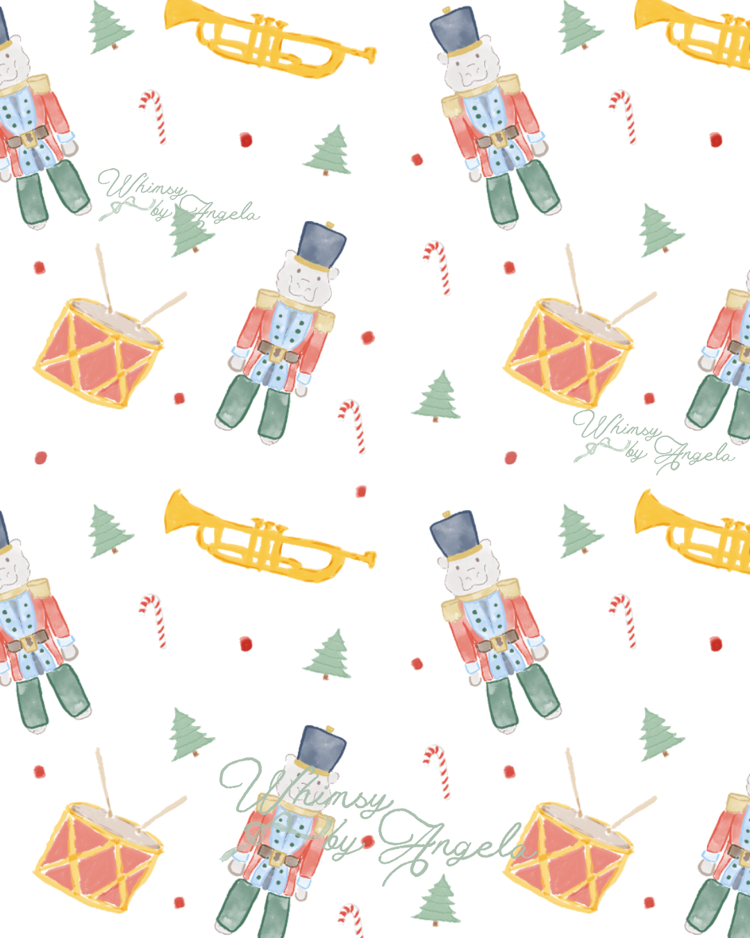 I Want a HippNutcracker for Christmas - Seamless Pattern