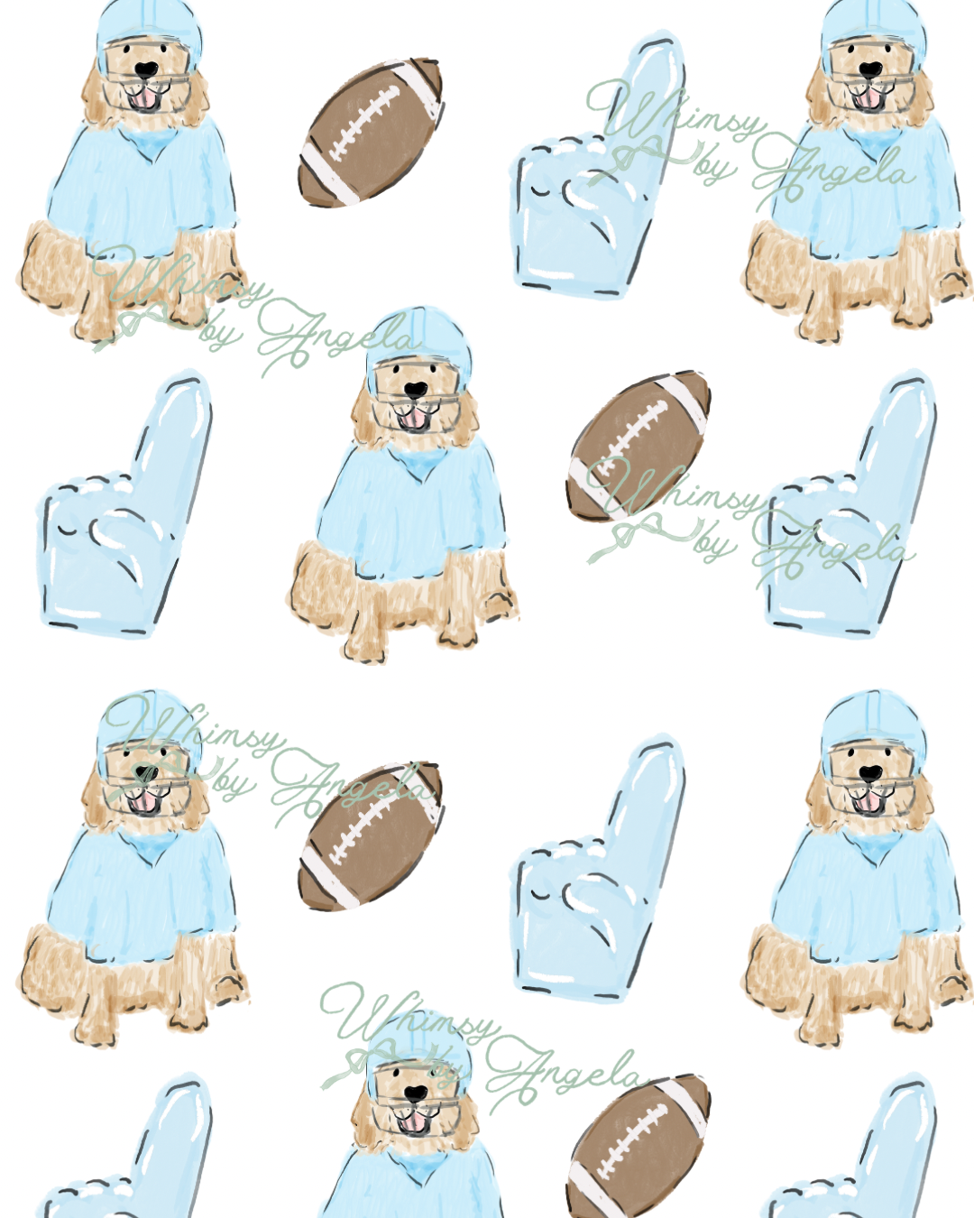 Football Dogs White