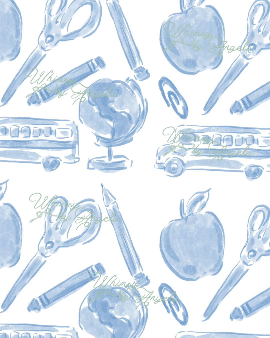 Schoolhouse Toile Blue