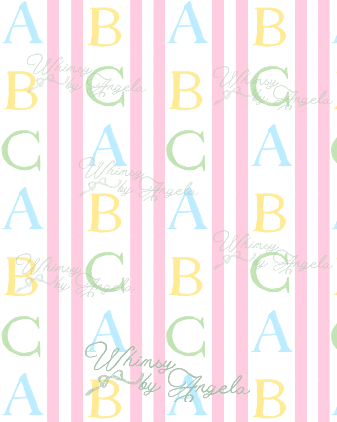 ABC Lines Pink