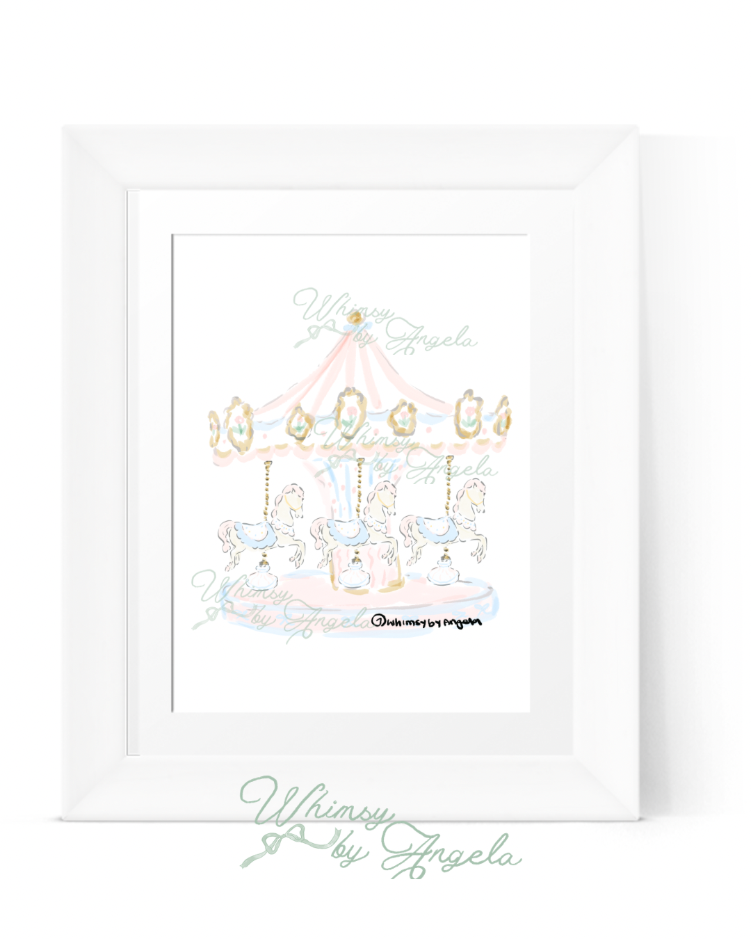 Whimsy Merry Go Round  - Print Ready Wall Art