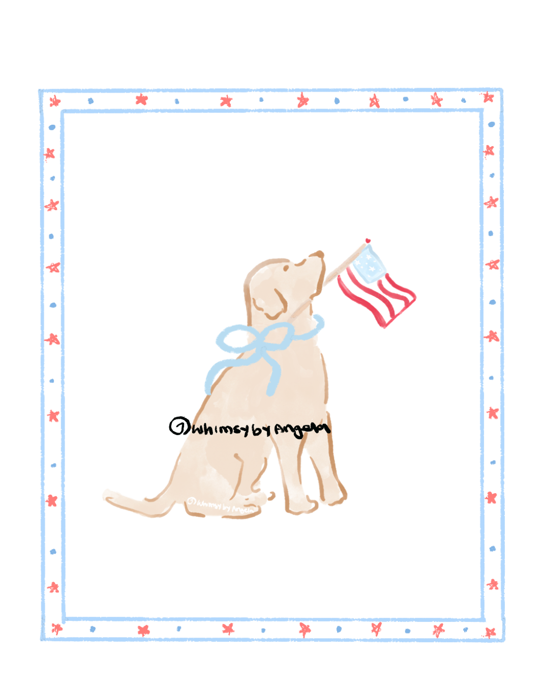Patriotic Pup Blue