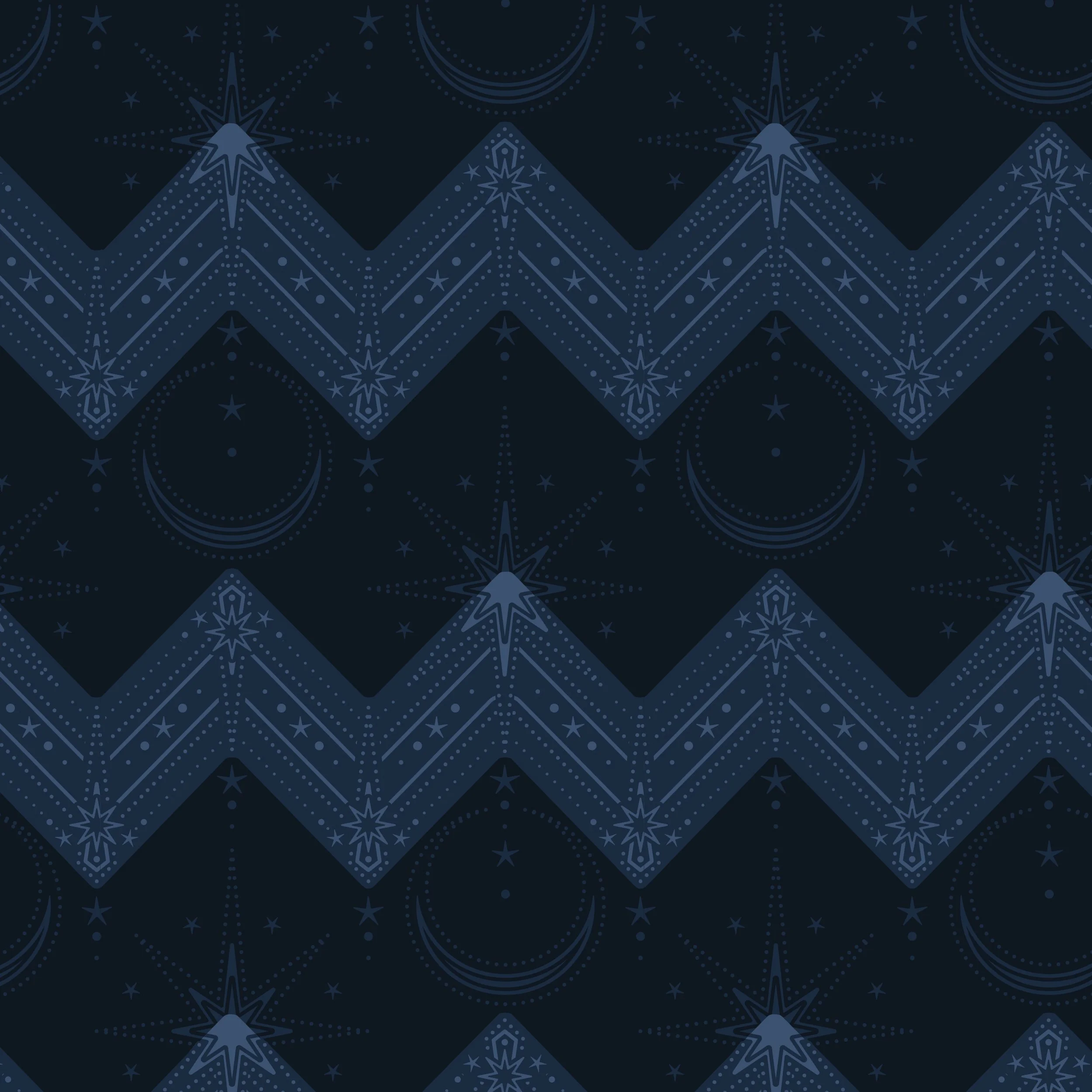 Moon Surfer Chevron - detail