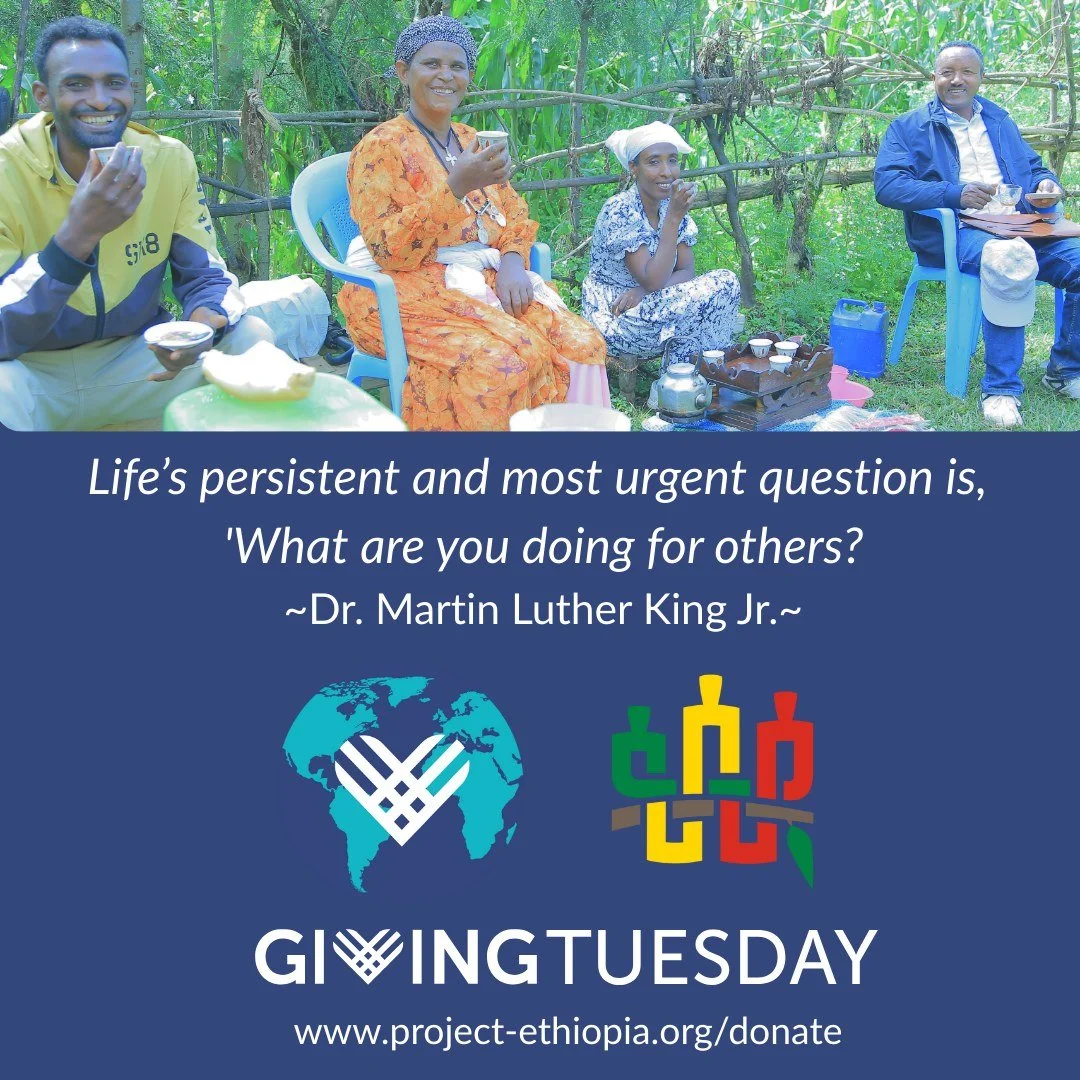 One of our microloan recipients, Bayush, seen here in the orange dress, recently shared with us: &ldquo;My family life is become hopeful because of Project Ethiopia life changing support and training. These supports have made an absolute difference. 