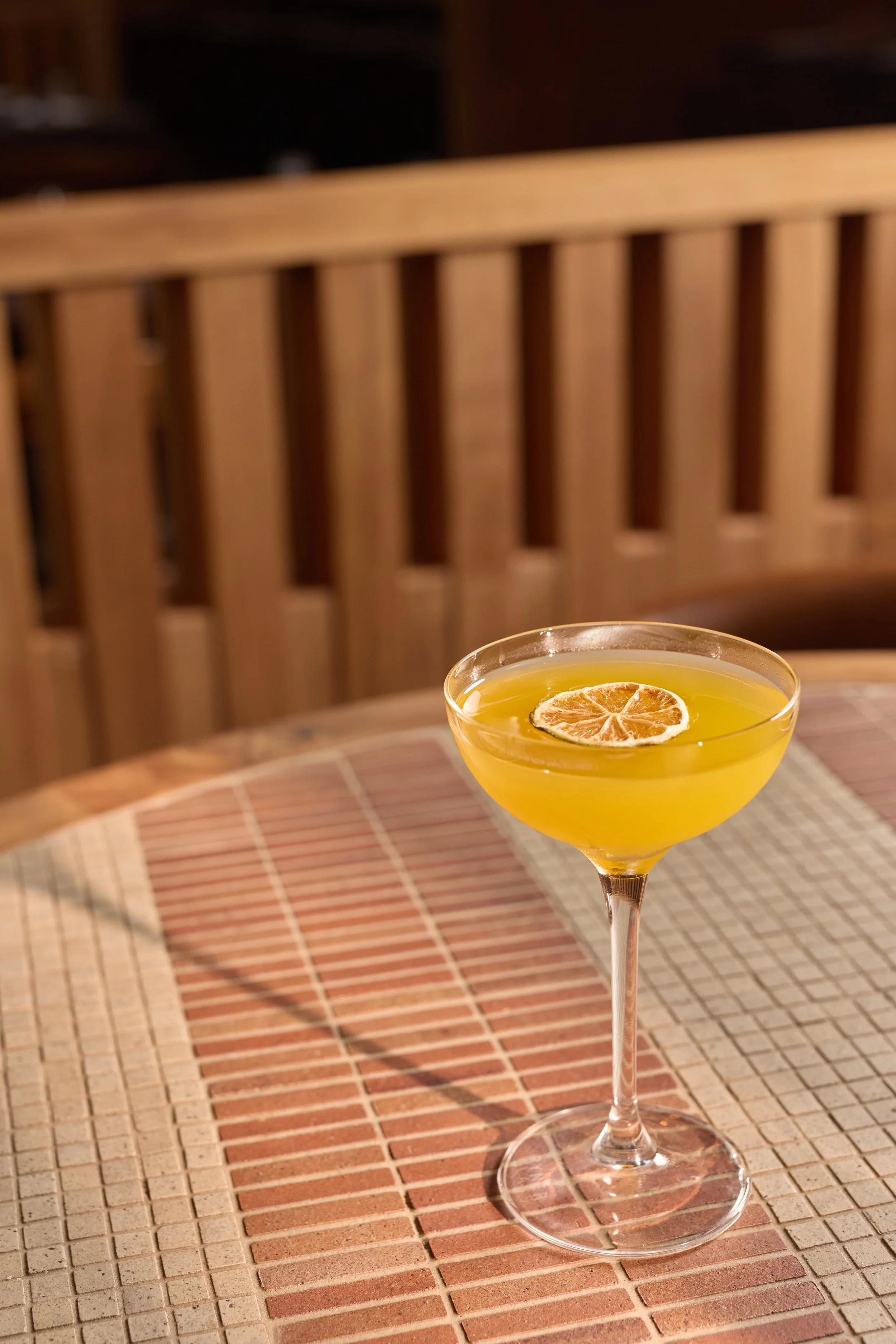 Cocktail from La Zeppa’s drinks menu served at the bar.