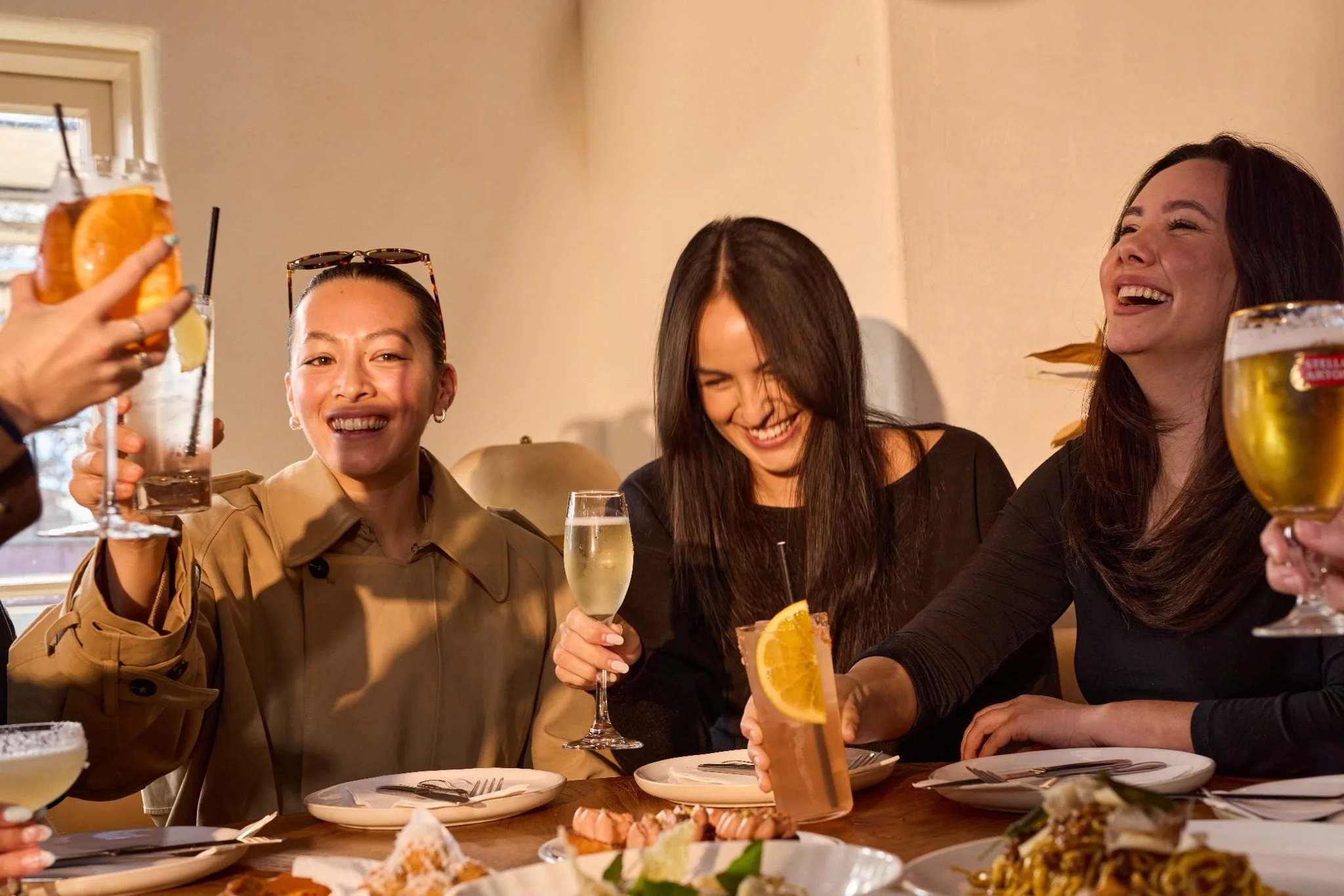 Group of women enjoying bottomless lunch at La Zeppa
