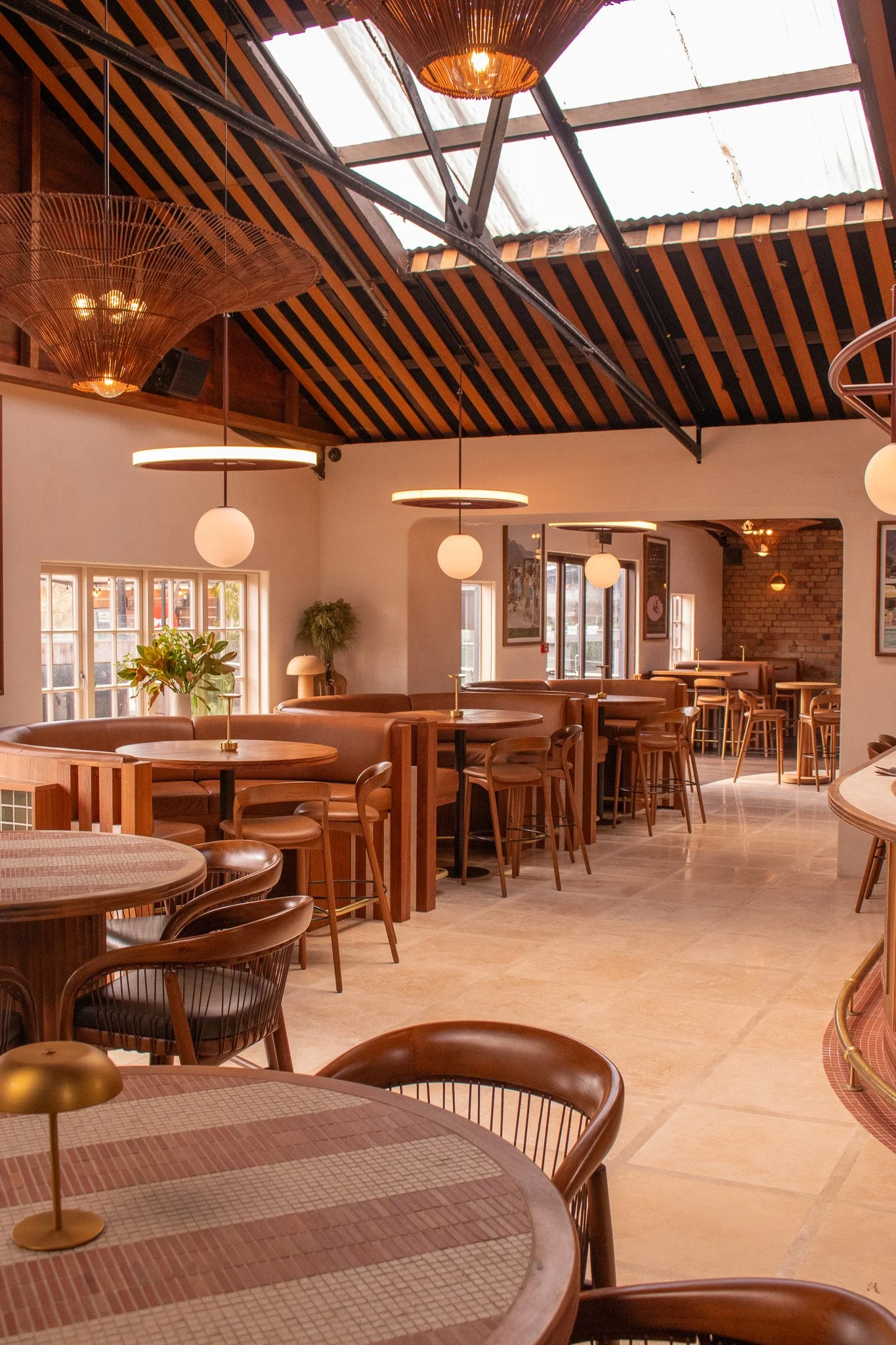 La Zeppa’s restaurant and bar seating arranged for group bookings.