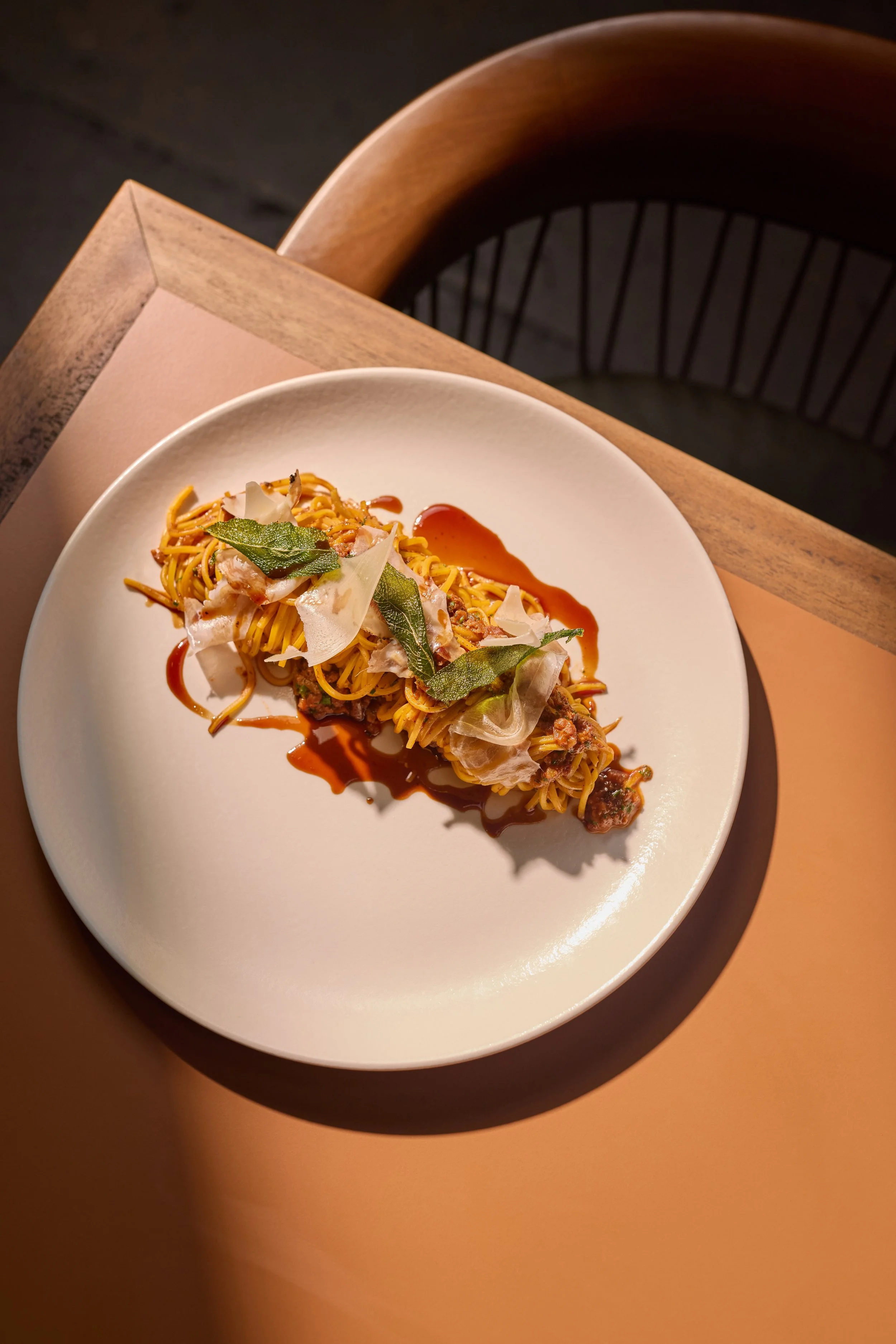 Mediterranean-inspired dish from La Zeppa’s food menu.