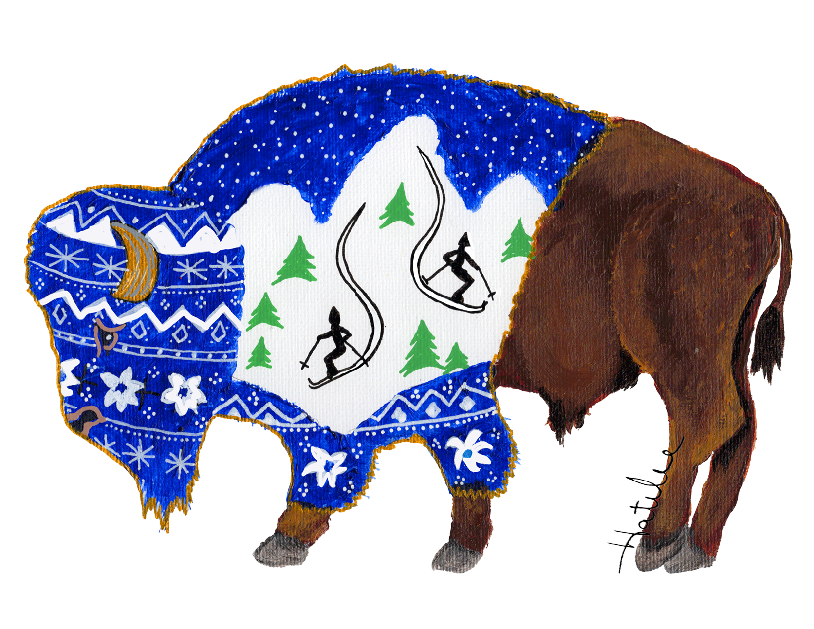 Teton Ski Bison