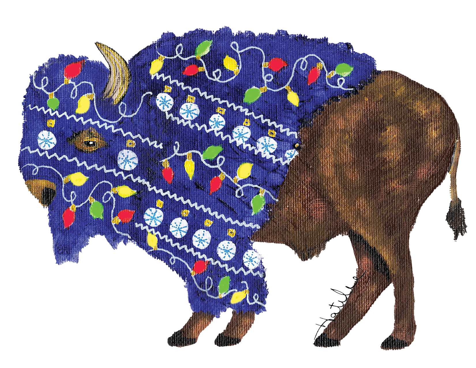 Blue Lights Bison