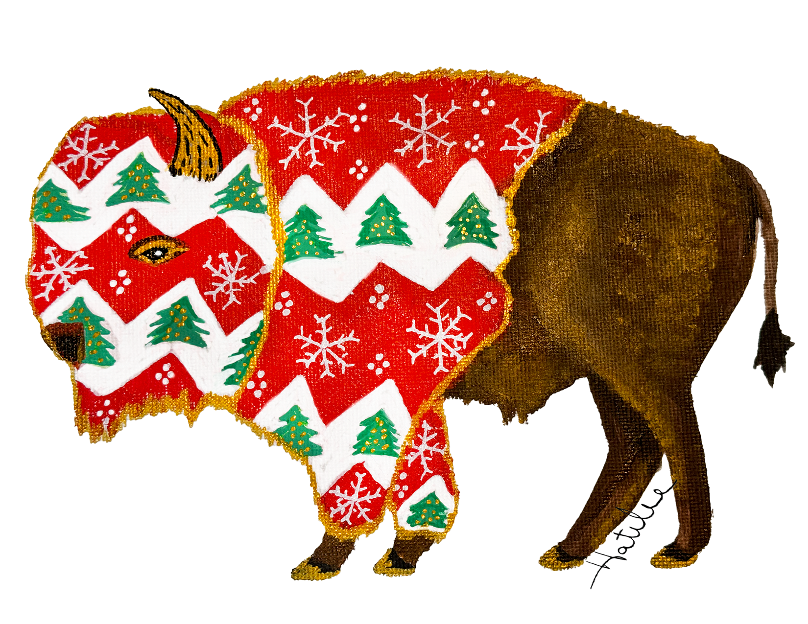 Red Tree Bison