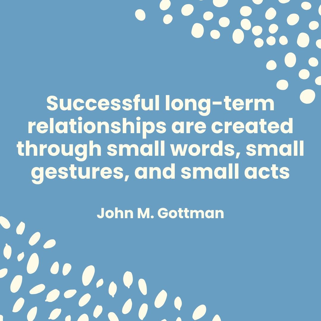 Don't underestimate the everyday moments in your relationship! When things slow down or get tough in relationships, we often think a significant change is necessary to 'spark the flame' again. While there's nothing wrong with a fancy night out or spl