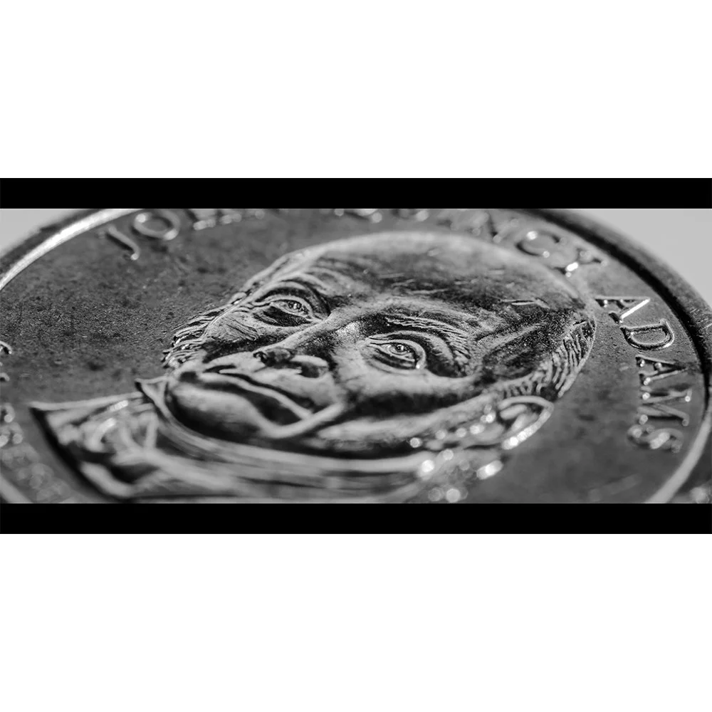 CURRENCY- ADAMS, JOHN, QUINCY  FULL CROPPED BW #4854