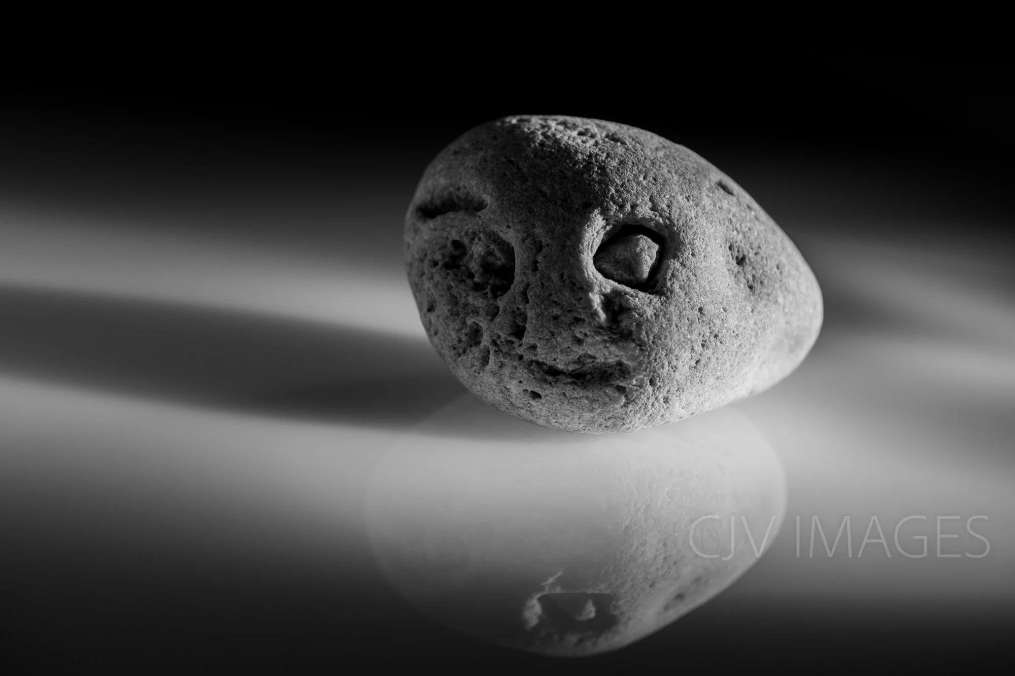 STONE- STONE FACE bw ##1549